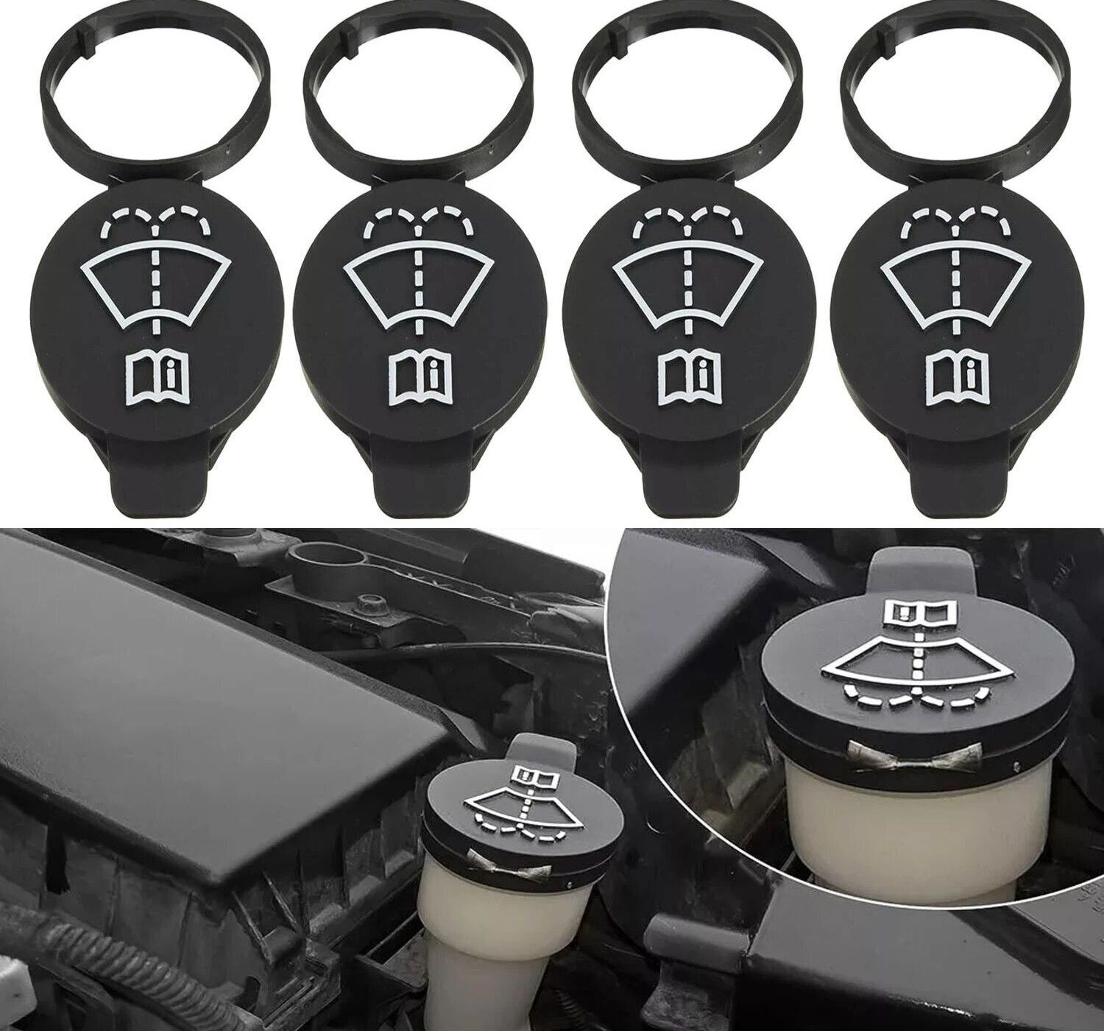 Windshield Wiper Washer Fluid Reservoir Cap Cover Durable Replacement For Car Maintenance 0