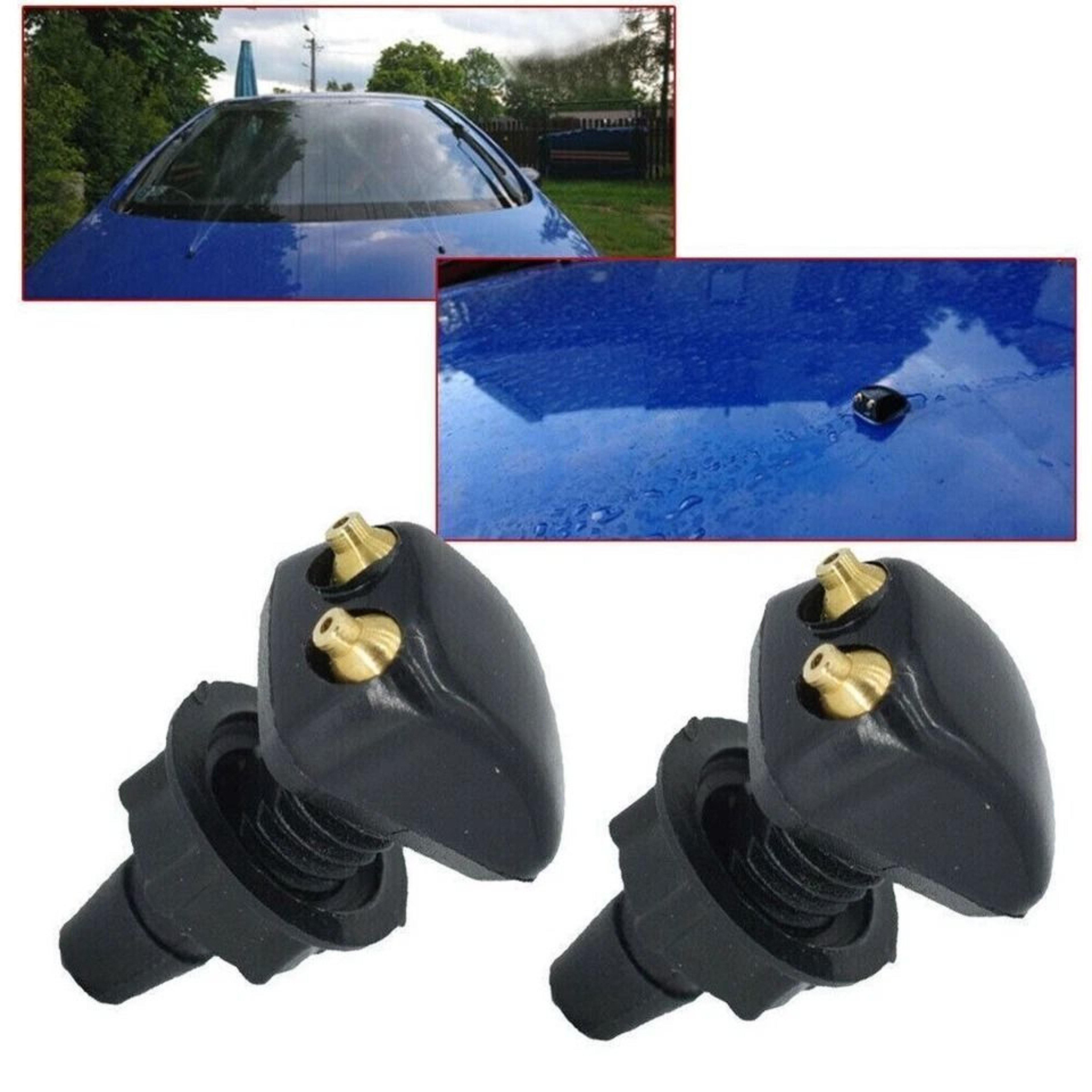Universal Dual Hole Windshield Washer Nozzle Spray Jet 2