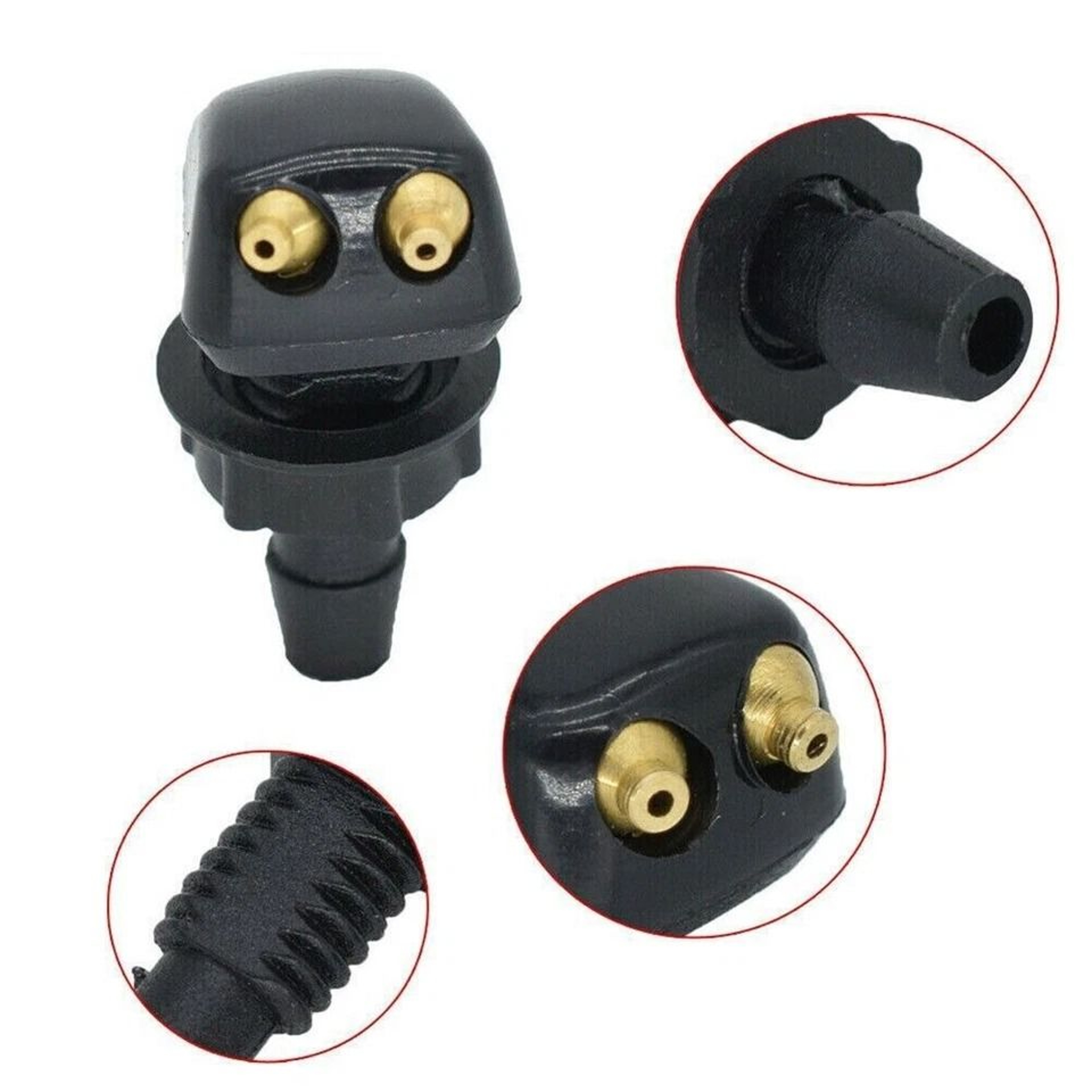 Universal Dual Hole Windshield Washer Nozzle Spray Jet 3