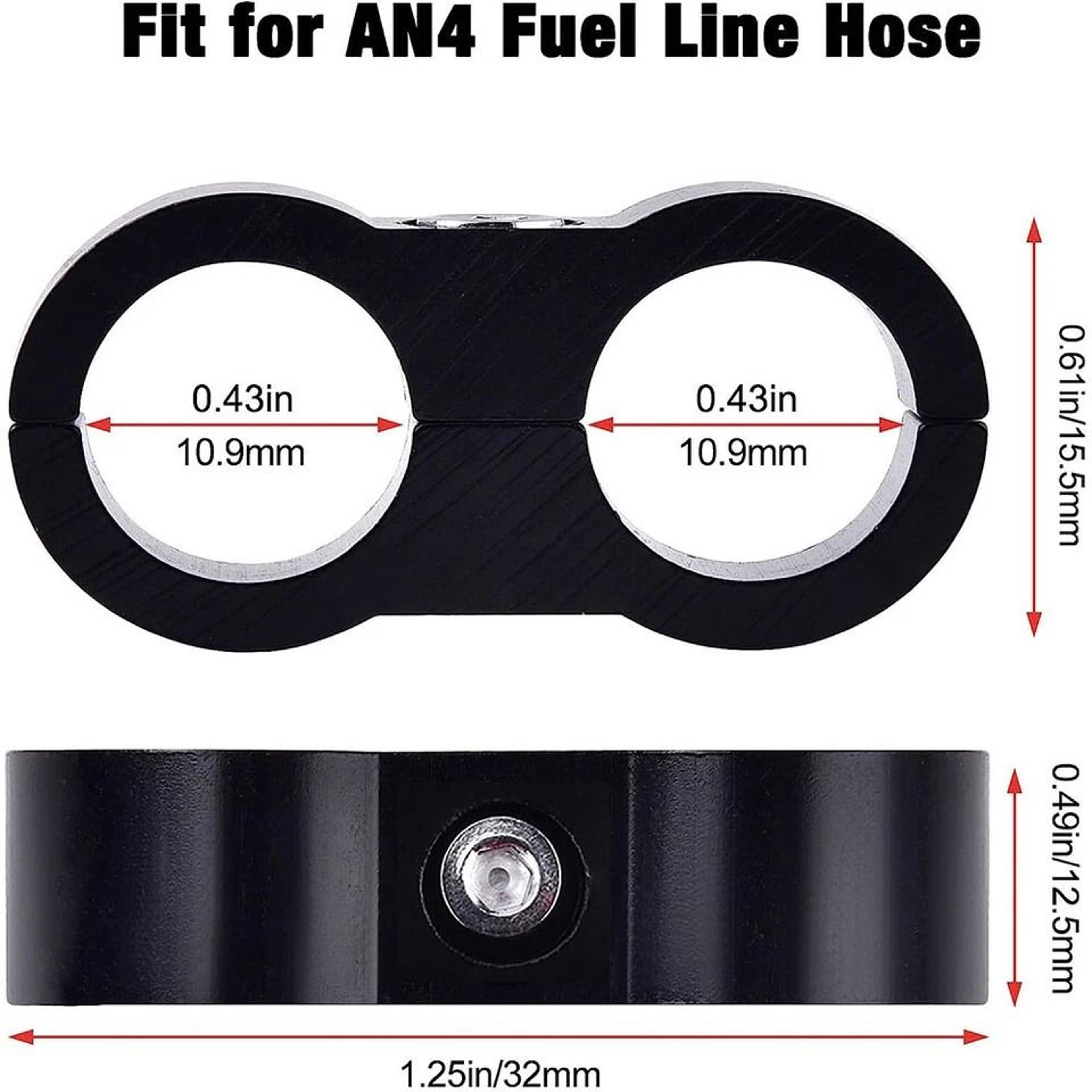 Aluminum Hose Separator Clamps For Fuel Oil Line 6