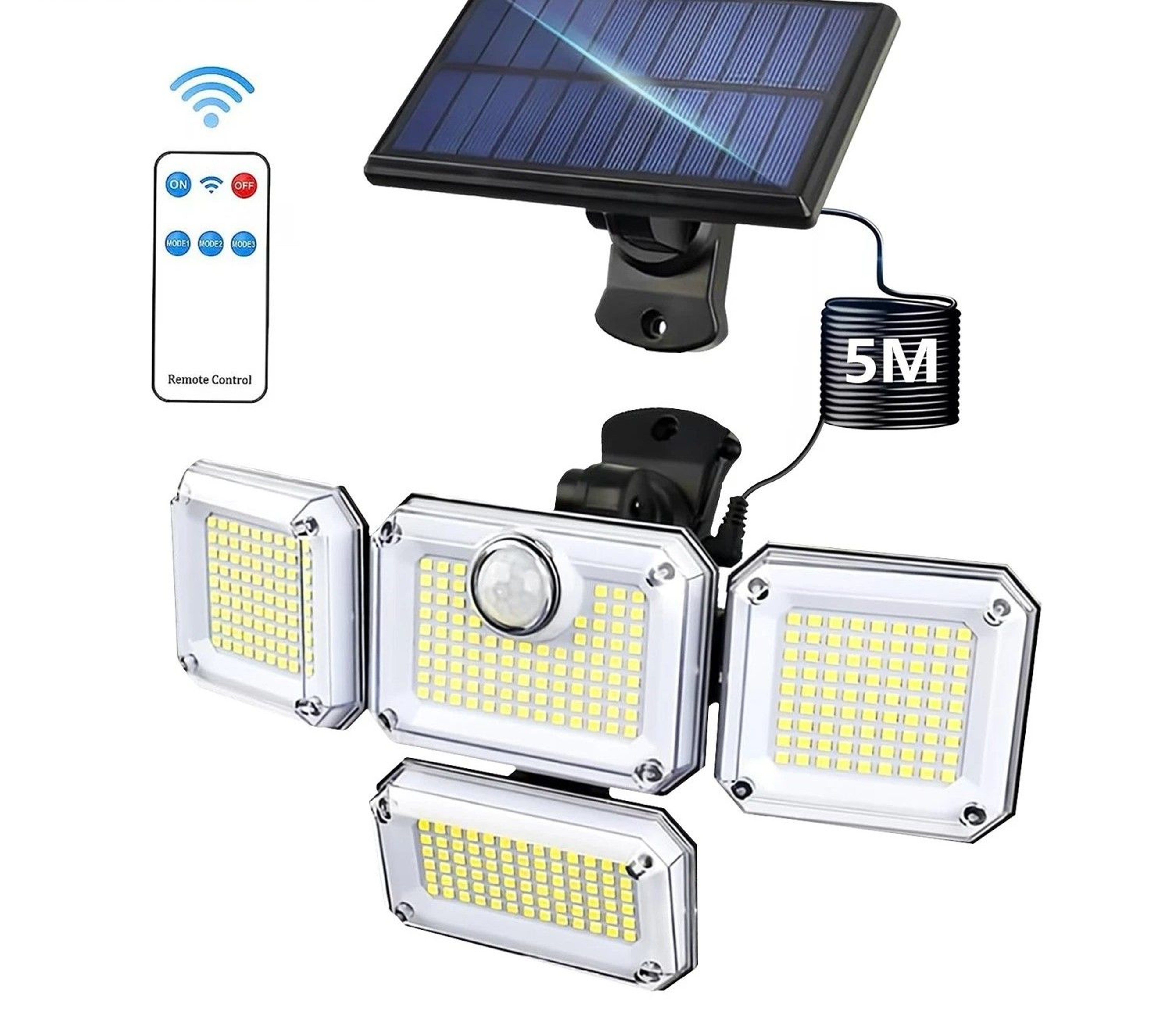 LED Solar Security Light With Motion Sensor Waterproof Wall Lamp 0