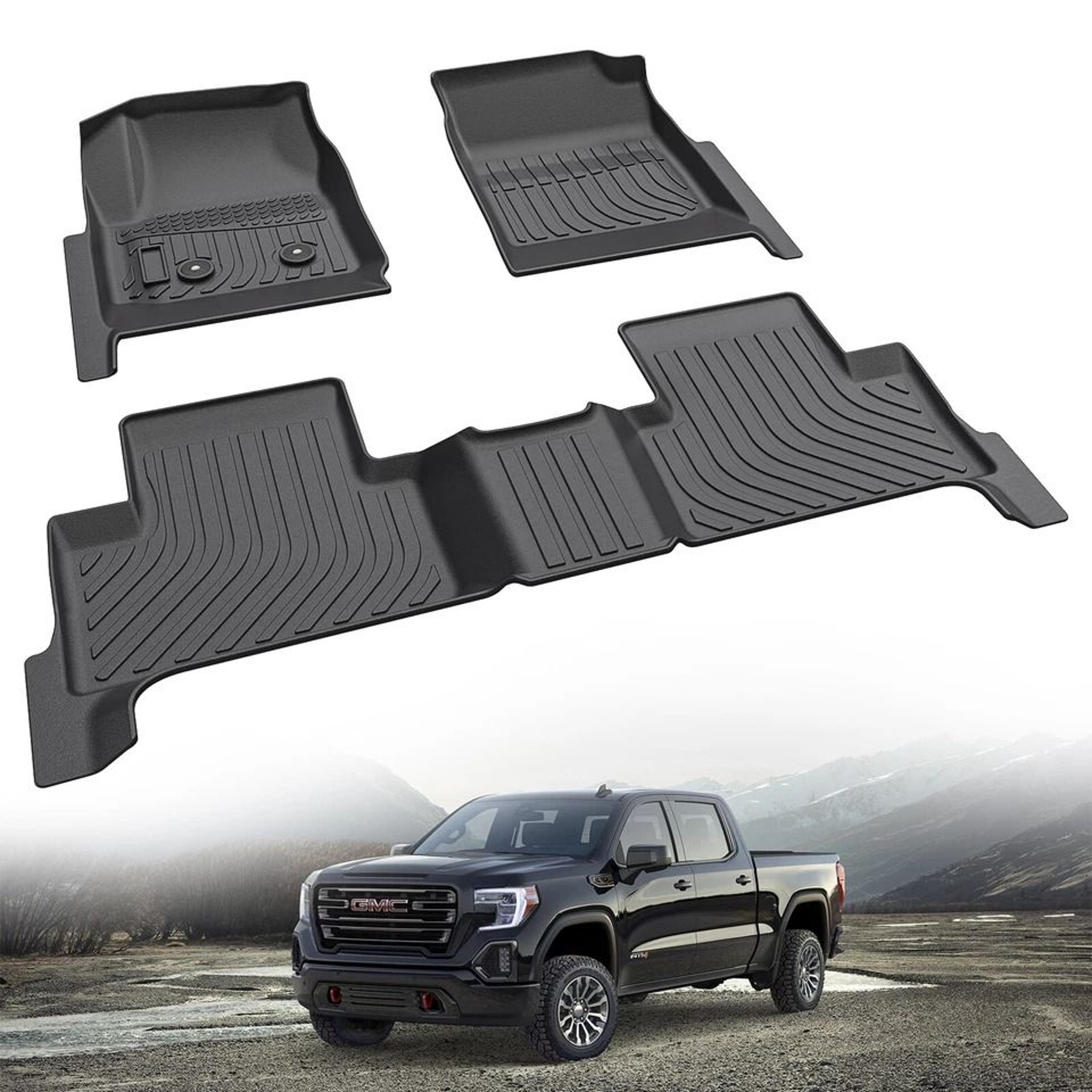 Chevy Colorado Floor Mats Crew Cab All Weather TPE Floor Liners 2