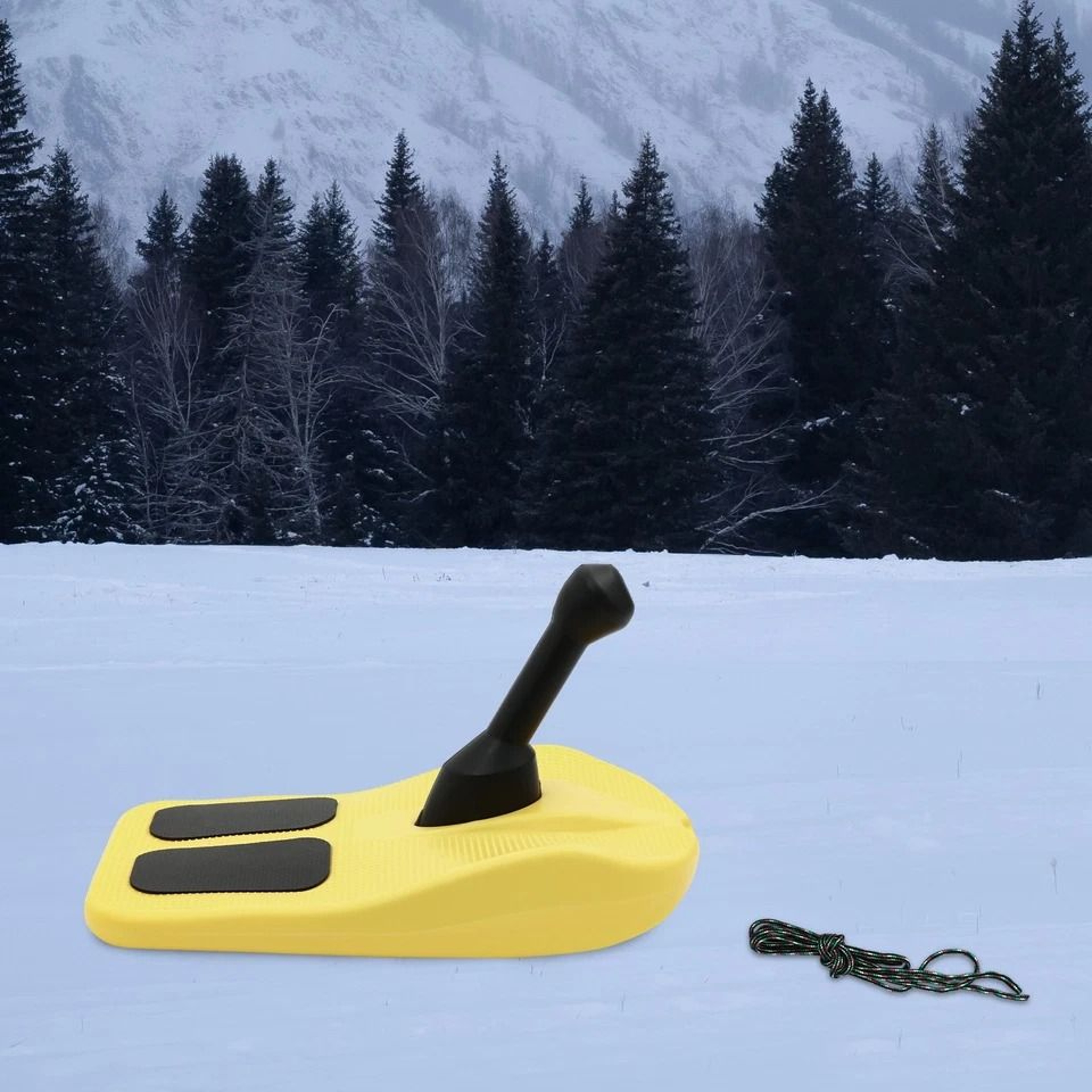 Portable Snow Sled Board With Handle For Kids Winter Fun 1