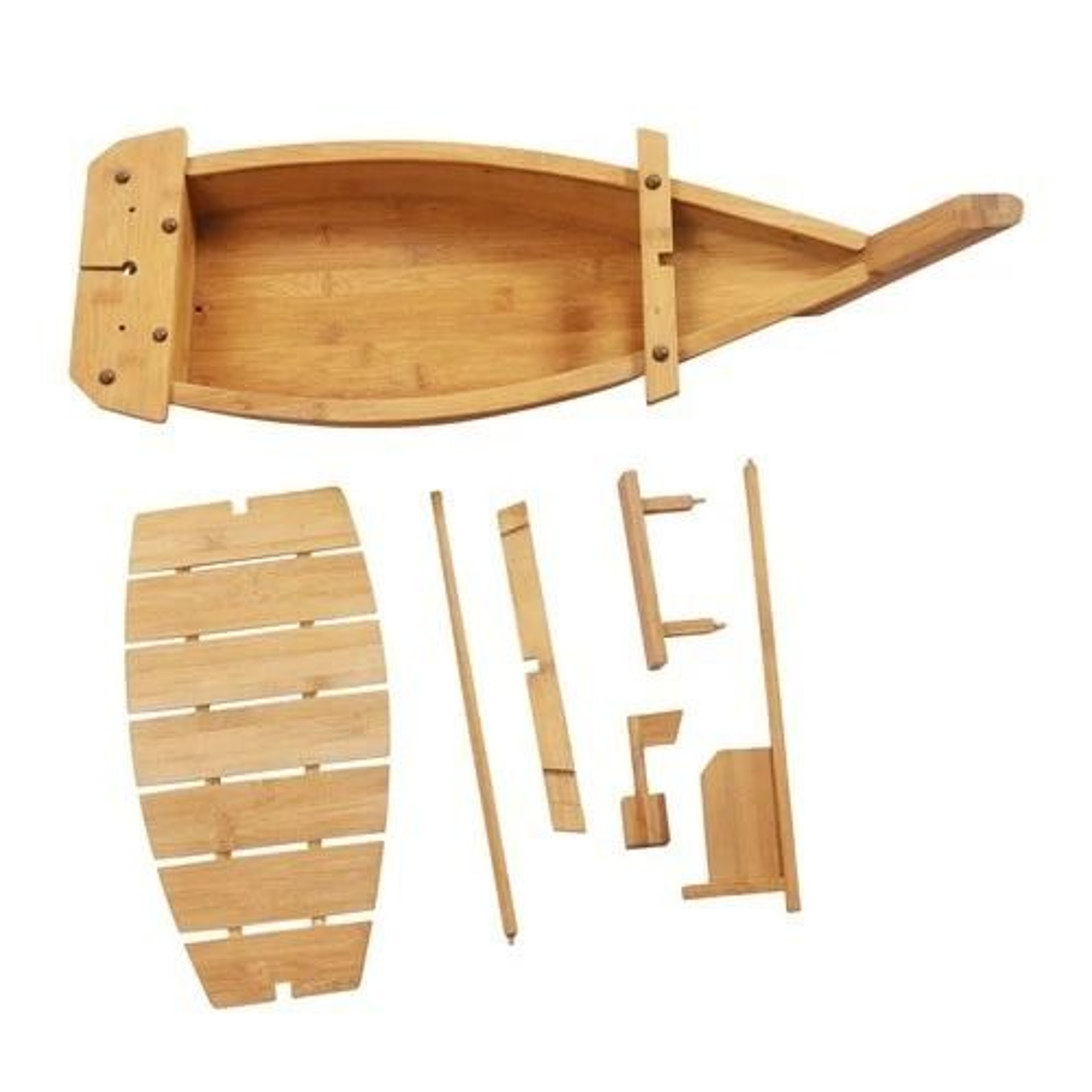 Wooden Sushi Boat Serving Tray Sushi Plate For Restaurant  Party Use 4