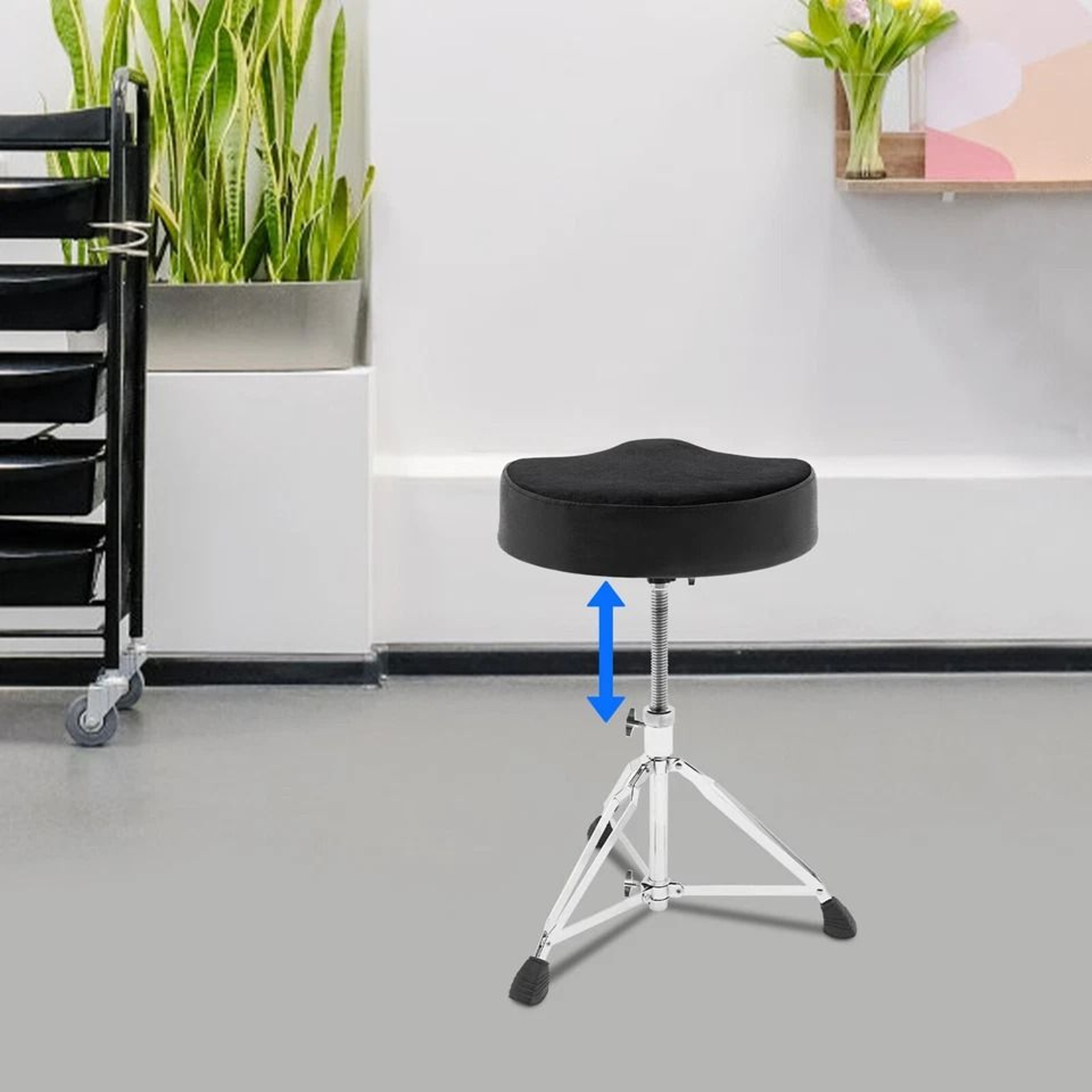 Professional Comfort Drum Throne Adjustable Padded Musician Seat Stool 6