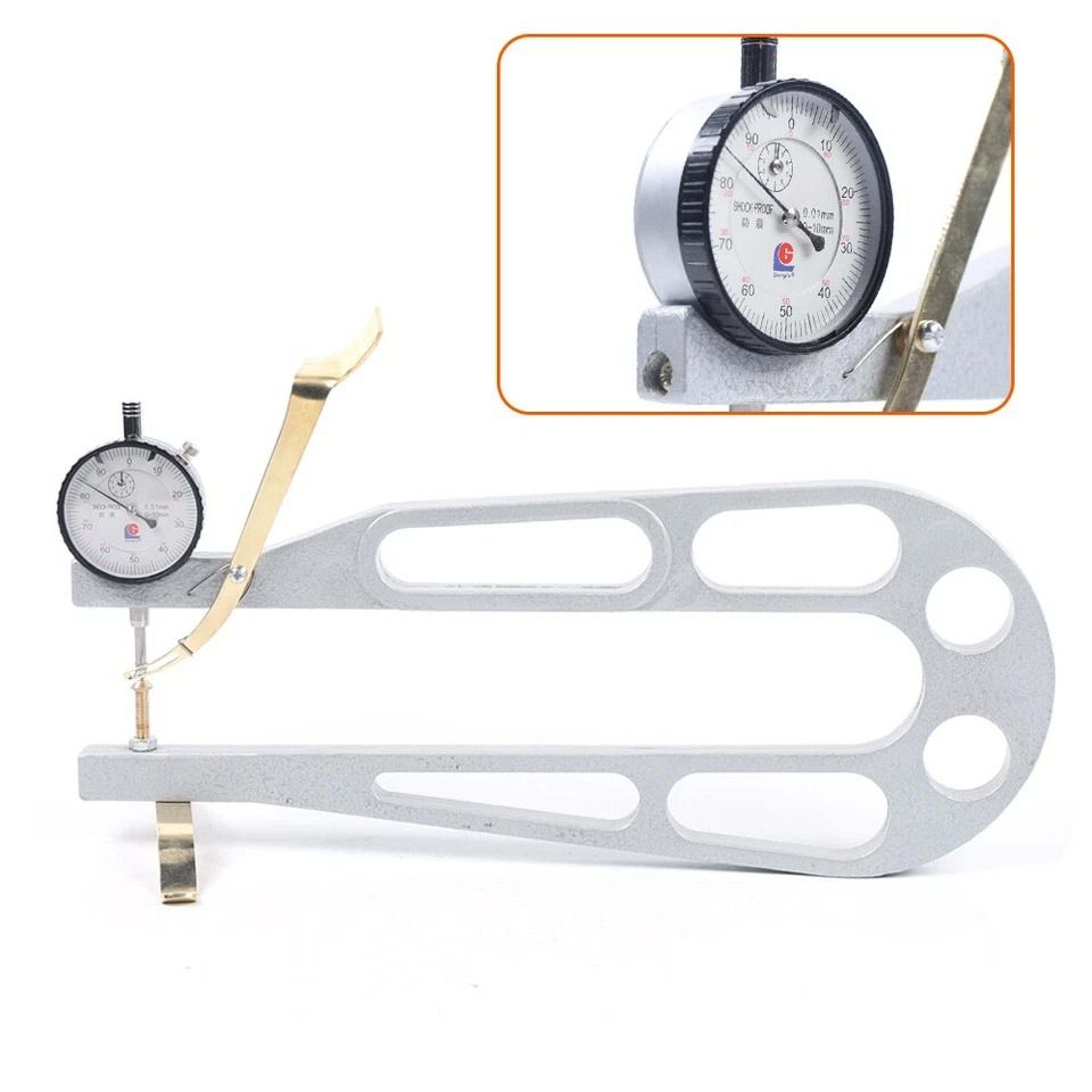 Precision Violin Thickness Gauge Luthier Tool With Dial Indicator Measuring Instrument 2