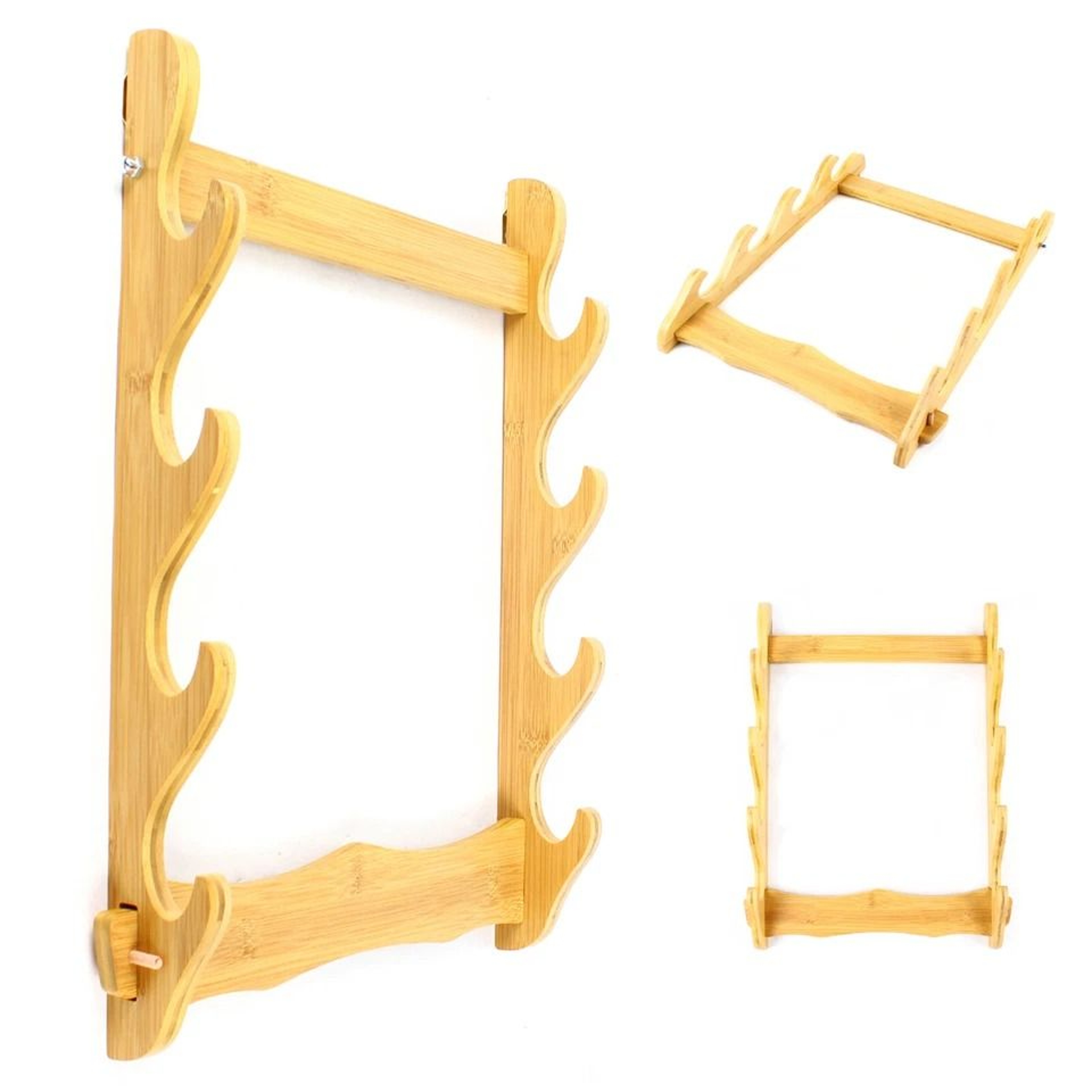 Bamboo Tier Katana Sword Display Rack  Wall Mounted Sword Holder Shelf 4
