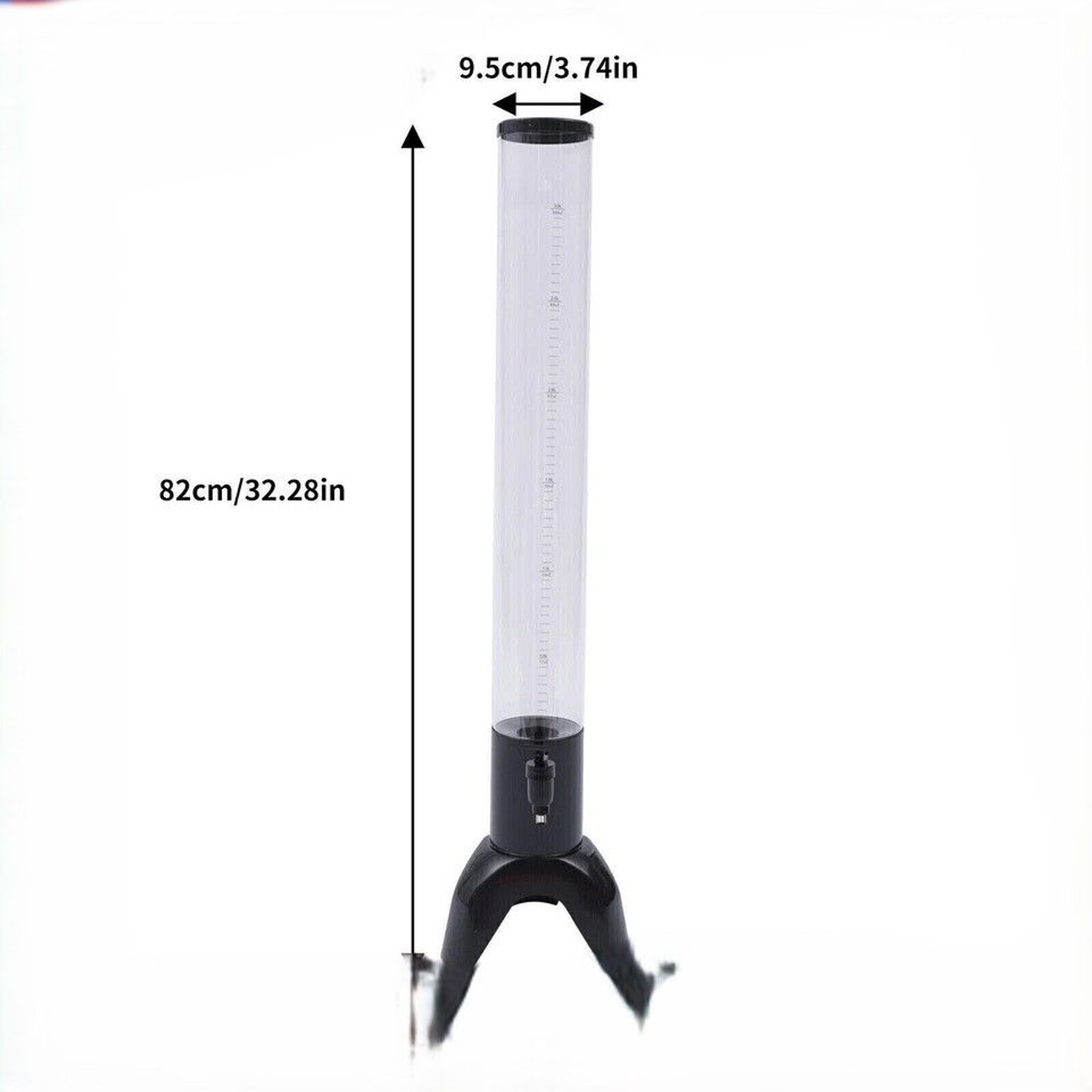 Beer Tower Dispenser Beverage Dispenser With Stainless Steel Tap And Ice Tube 0