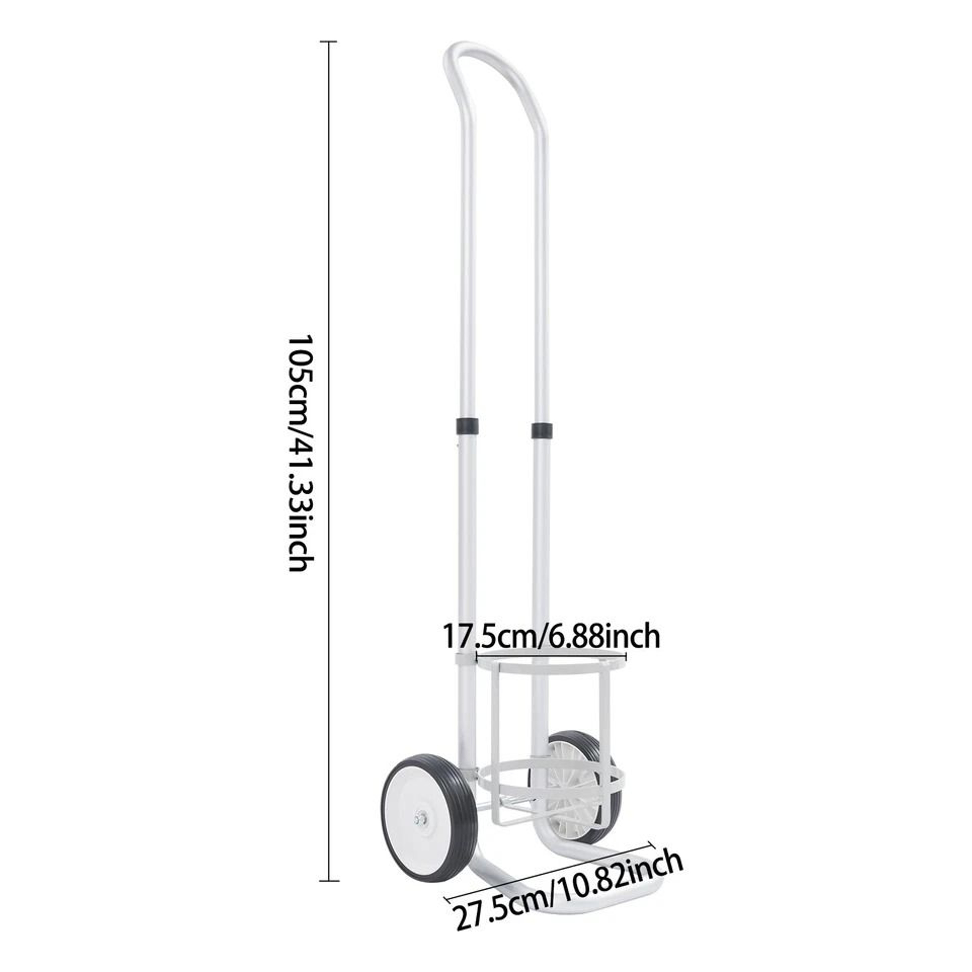 Adjustable Handle Oxygen Tank Cart With Portable Oxygen Cylinder Dolly Set 1