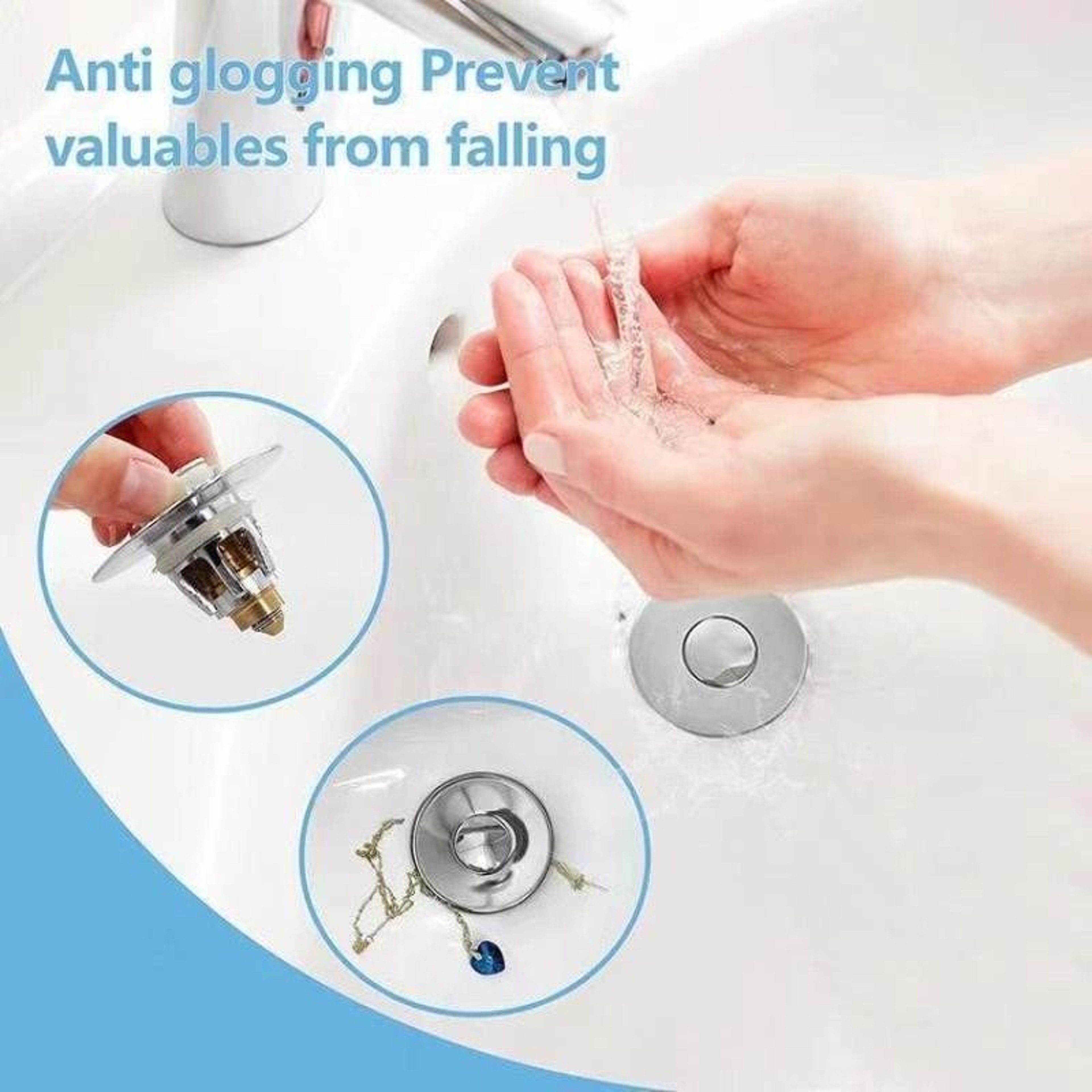 Universal Magic Sink Drain Stopper Instant Drain Replacement Stopper Solution 5