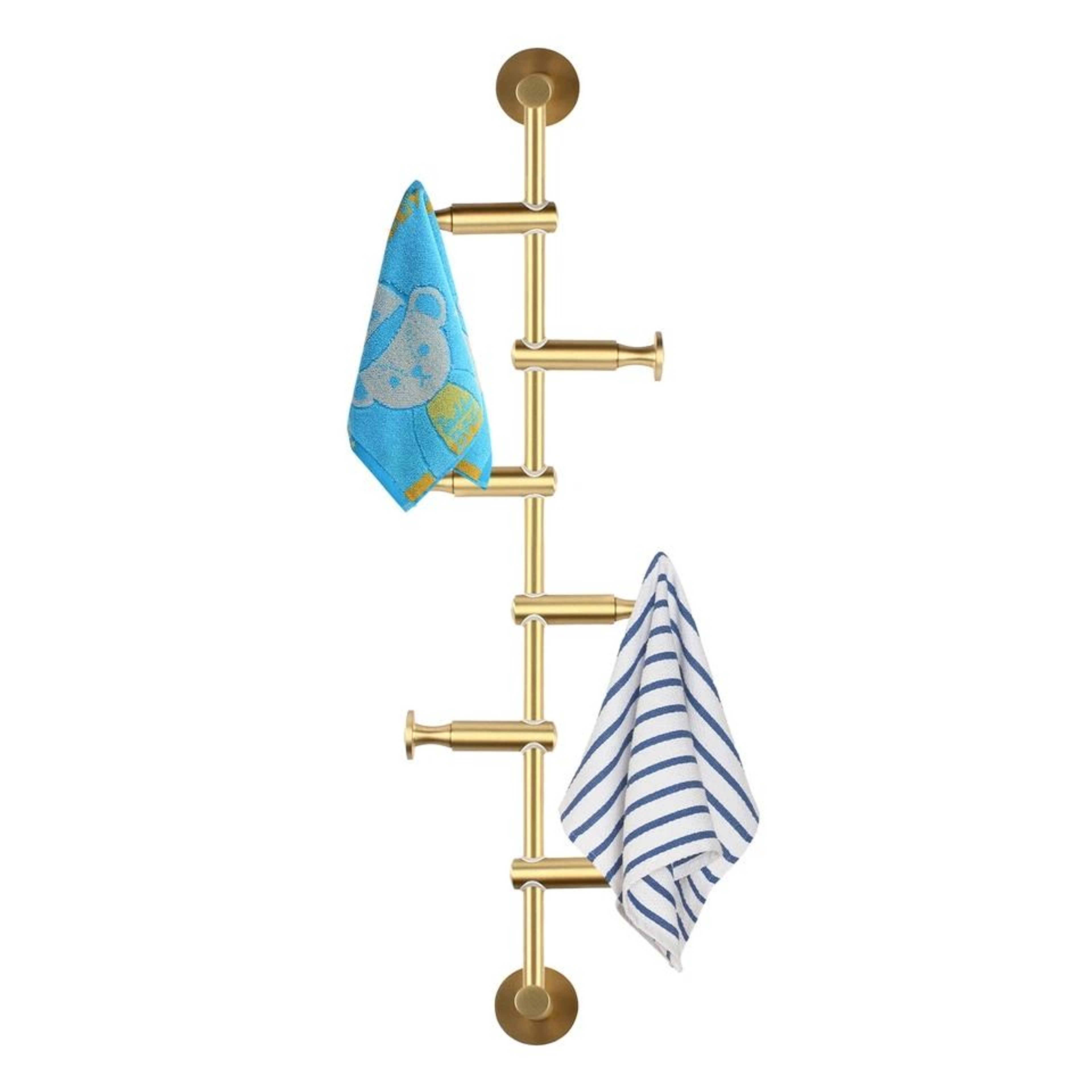 Retro Wall Mounted Coat Rack 6 Hook Hat Rack For Entryway Storage 6