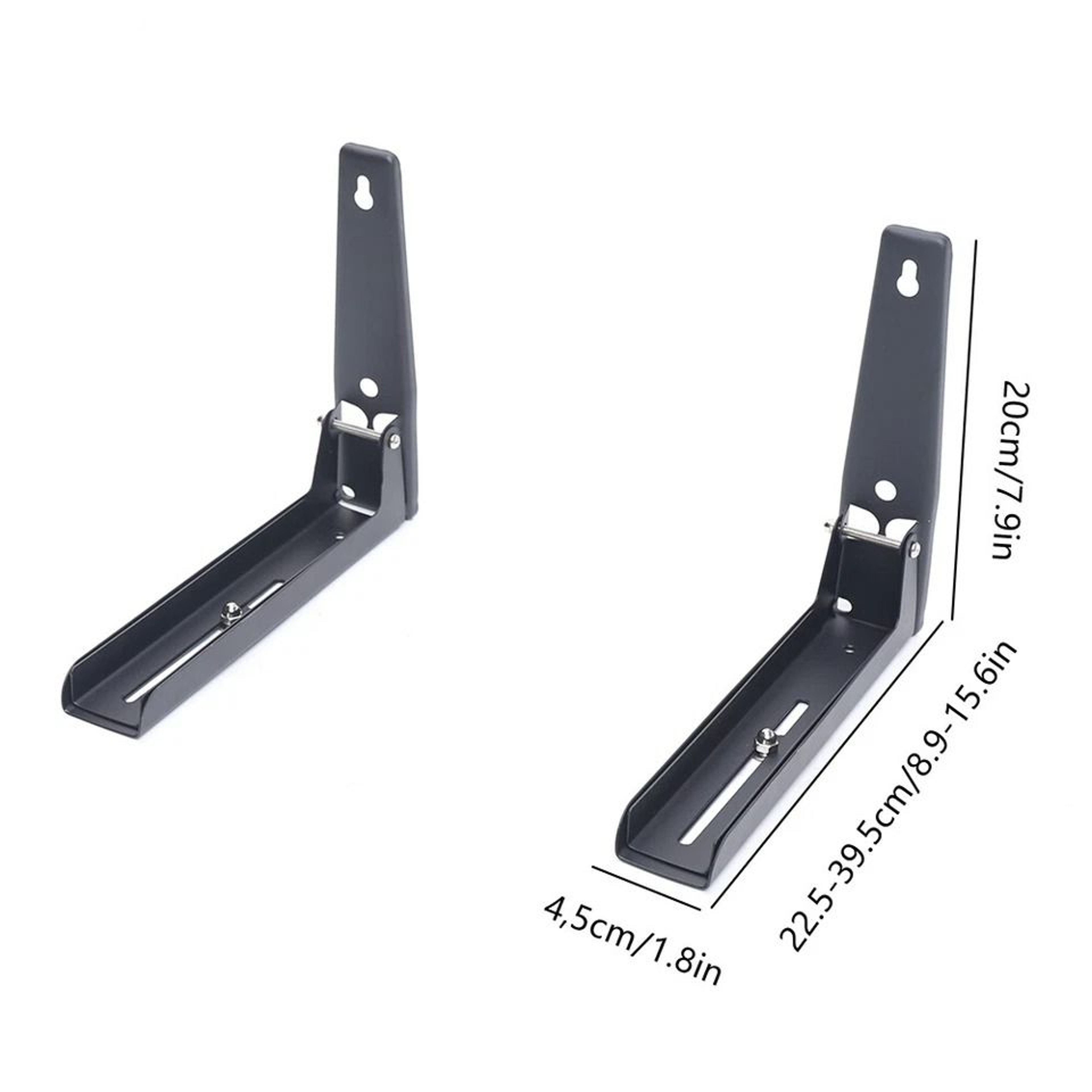 Heavy Duty Adjustable Microwave Wall Mount Bracket With Stainless Steel Shelf Space Saving Kitchen  4