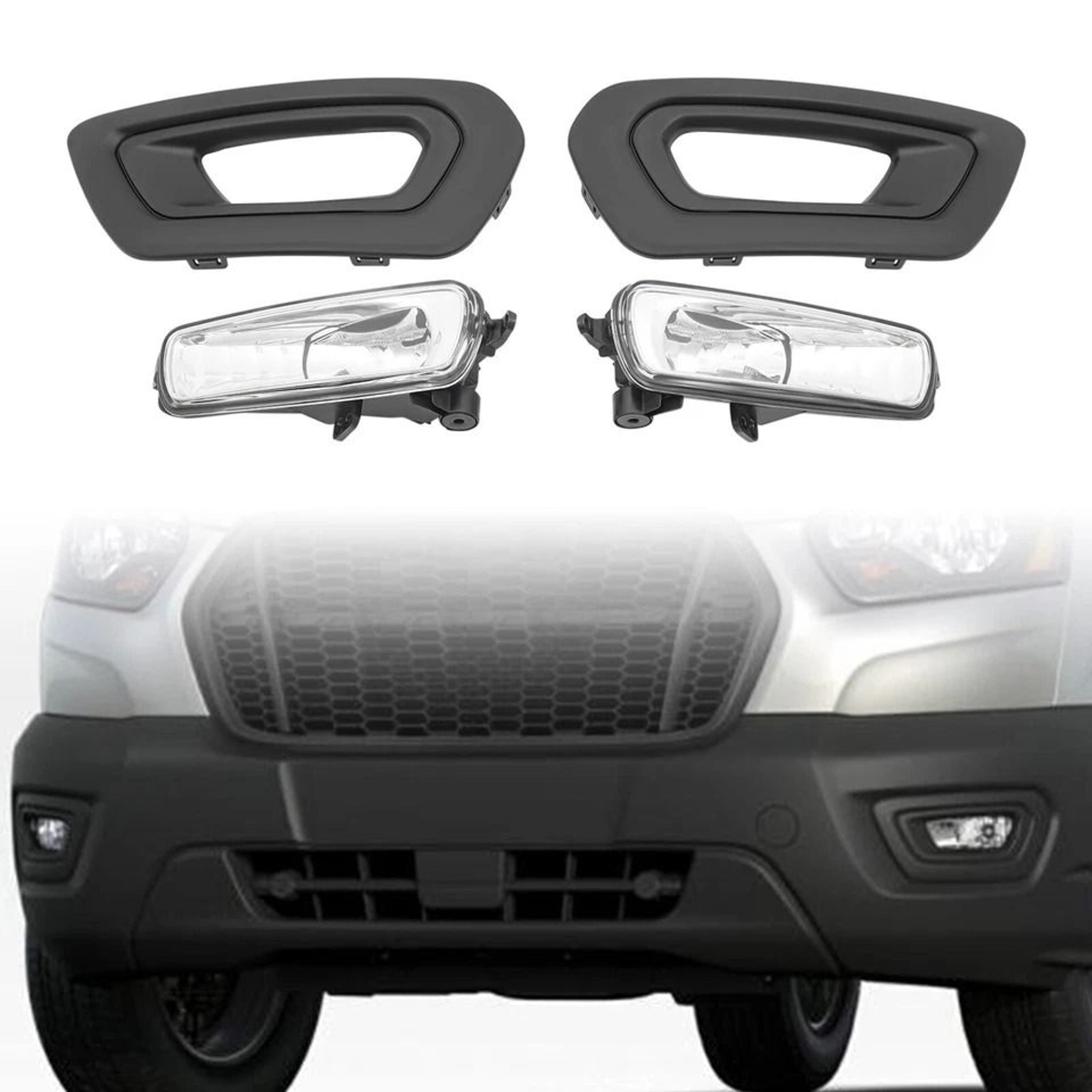 Premium Front Bumper Fog Lights And Covers For Ford Transit 0