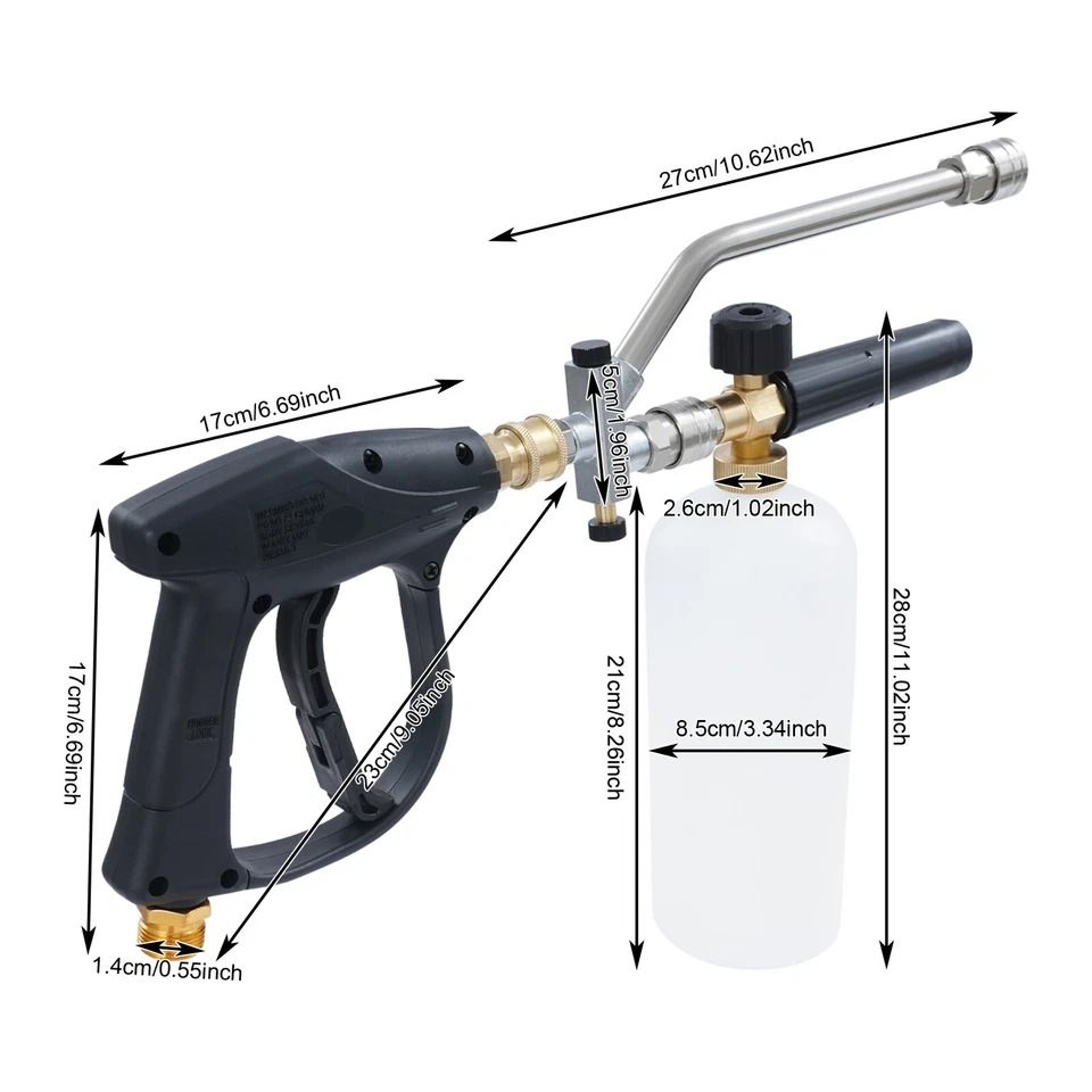 Premium High Pressure Washer Gun With Nozzle Set  Foam Spray Kit 1