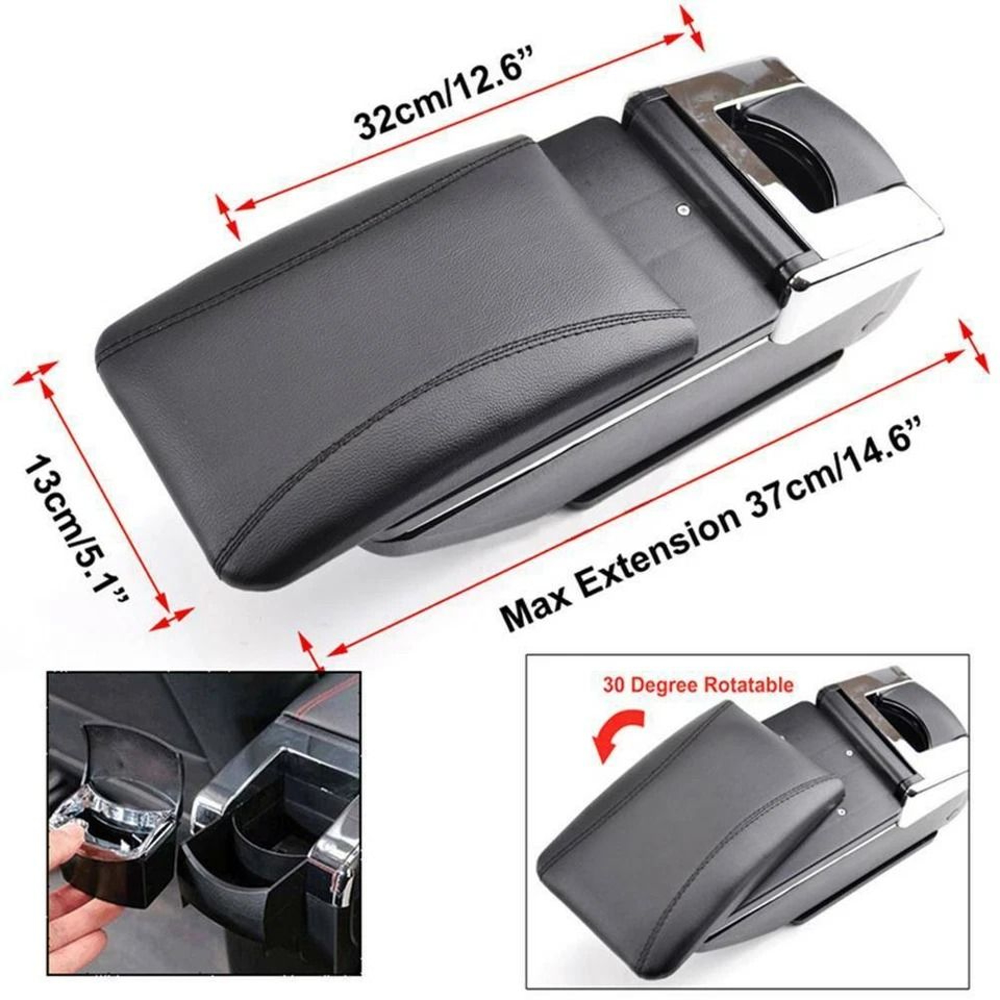 Nissan Versa Armrest Center Console Storage Box With Cup Holder Organizer 1