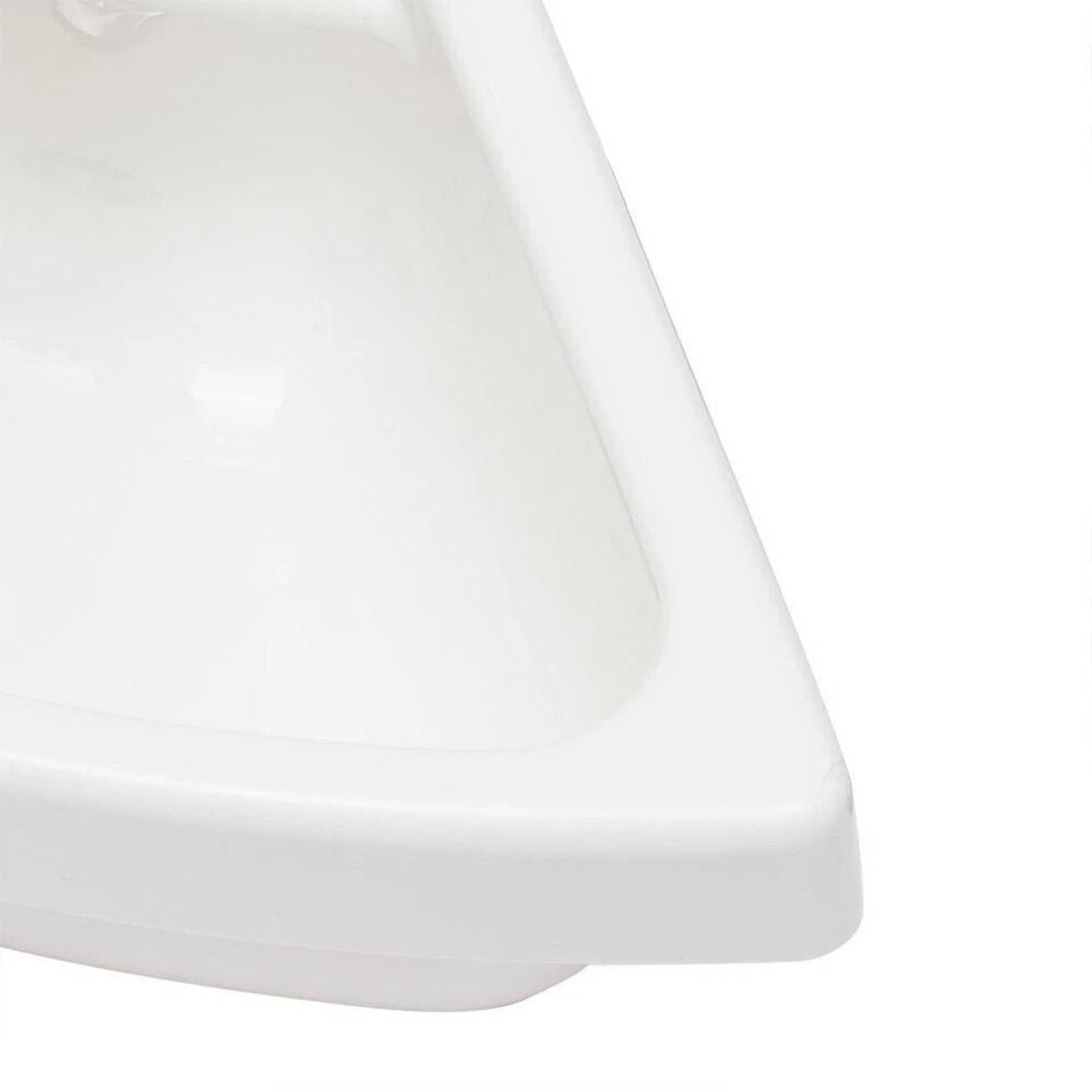 Premium RV Corner Sink White Triangular Bathroom Sink Wall Mounted Caravan Basin ABS Compact RV Was 3