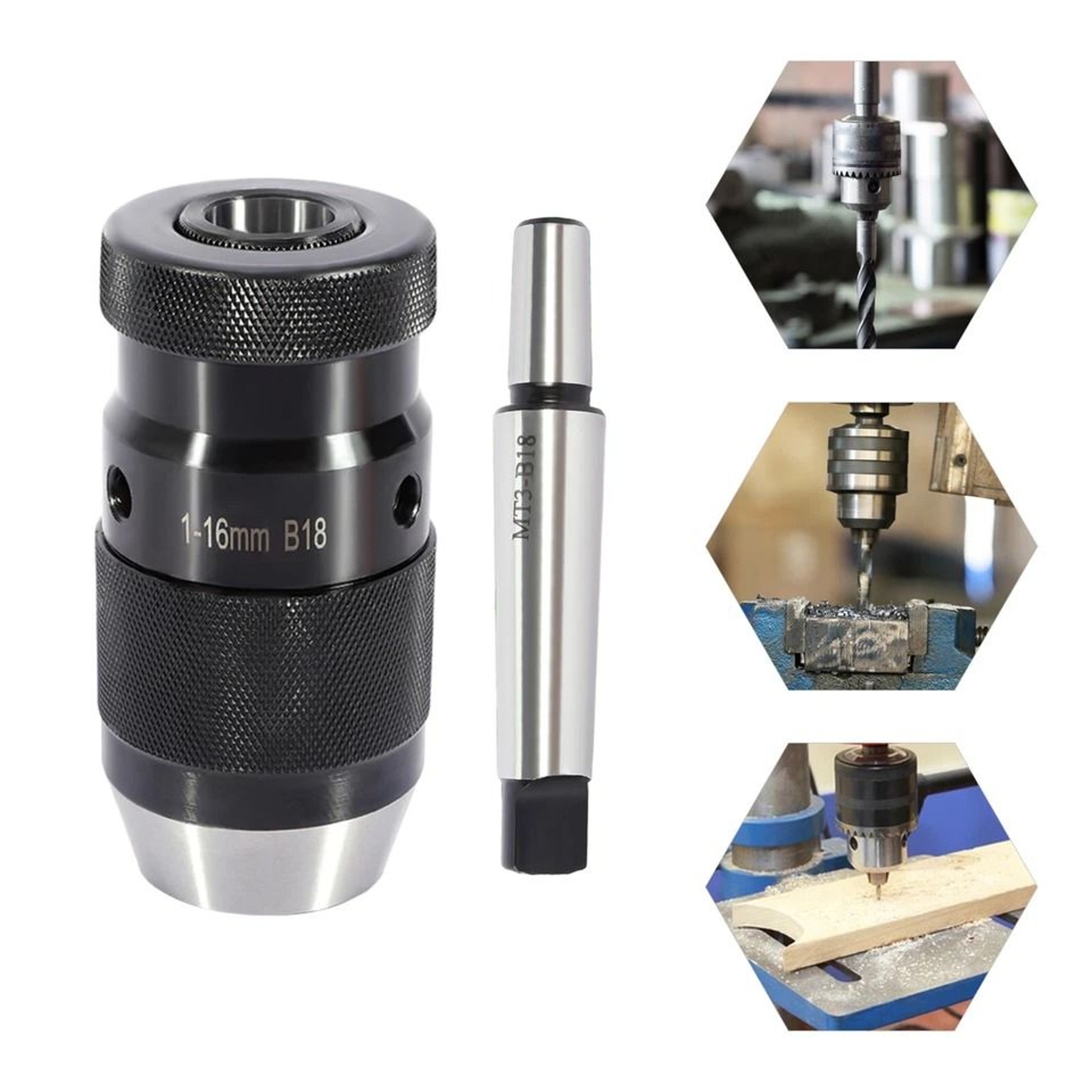Keyless Lathe Drill Chuck For Precision Milling 4