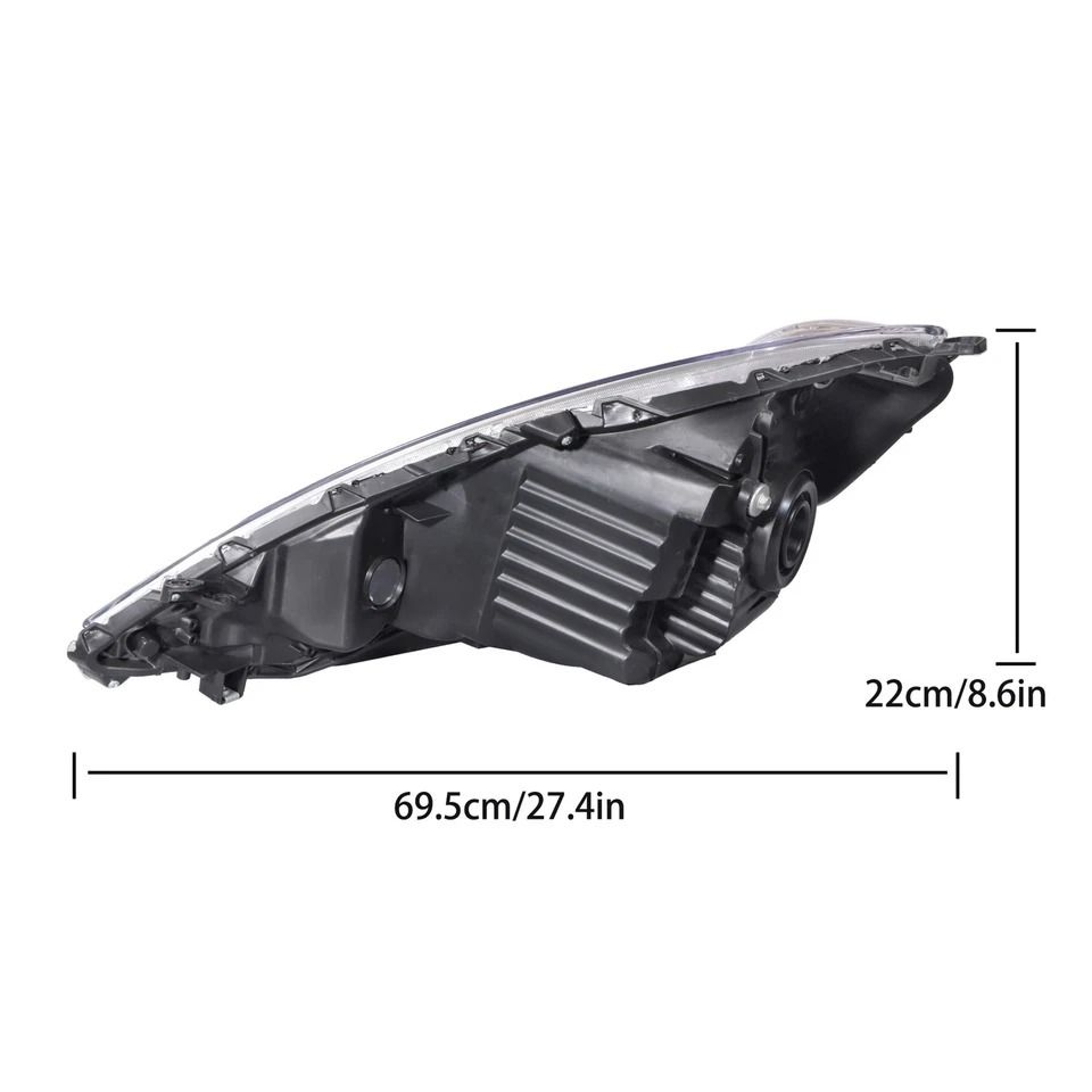 Premium Right Side Factory Halogen Headlight For Honda Fit Sport Chrome 5