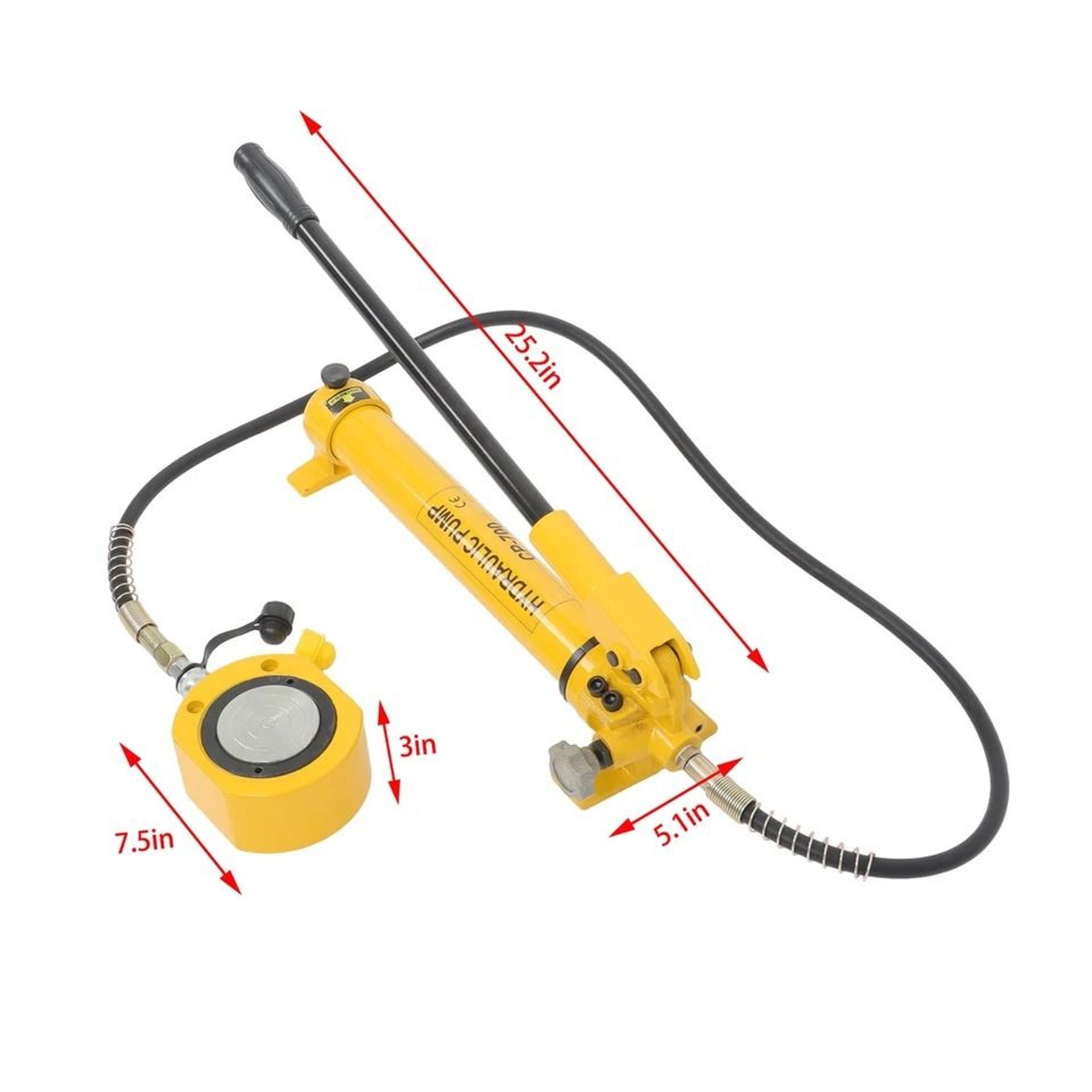 Low Profile Hydraulic Jack Kit With Hand Pump For Industrial Lifting 7