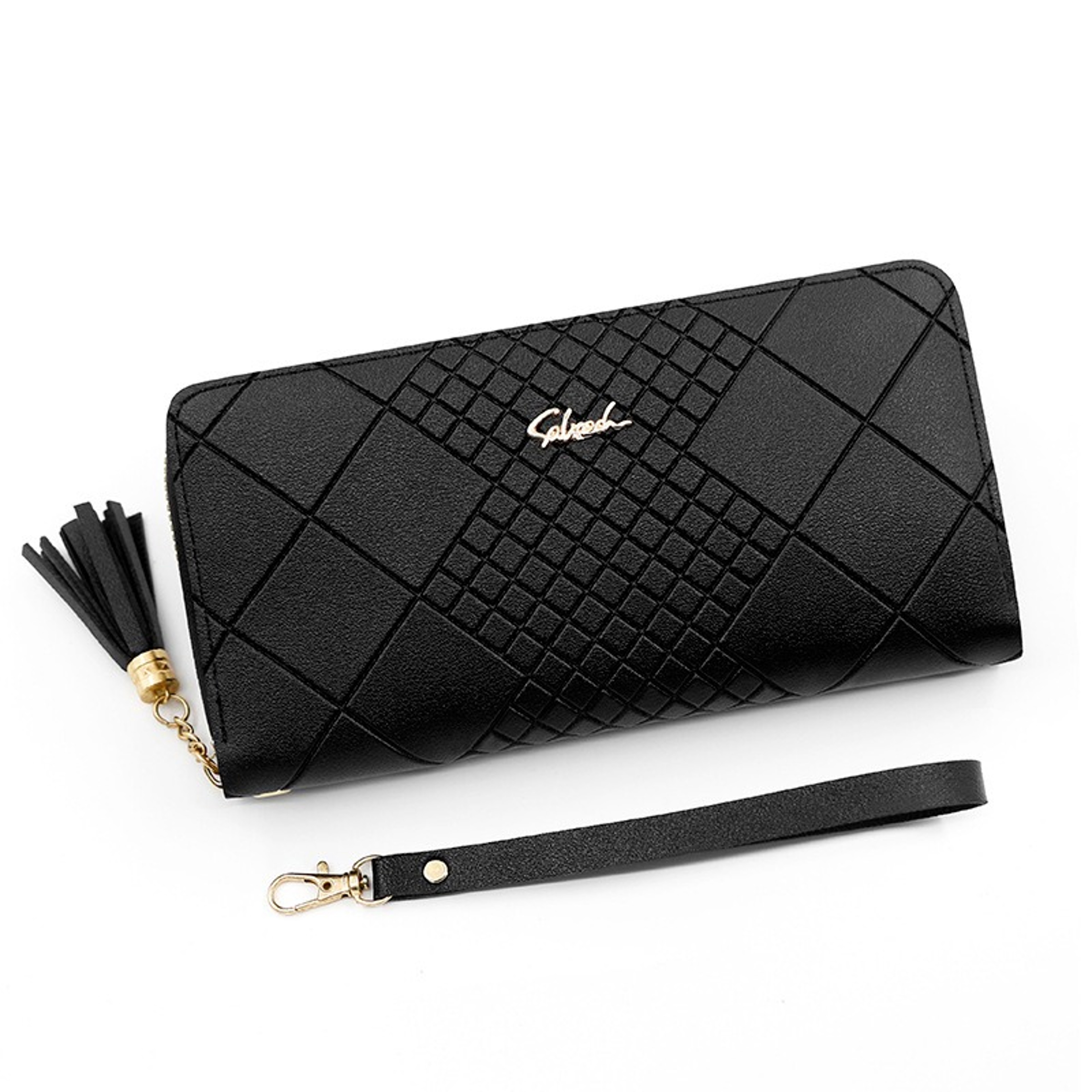 Women Long PU Leather Clutch Wallet Zipper Coin Purse With Card Holder  Money Pocket 4