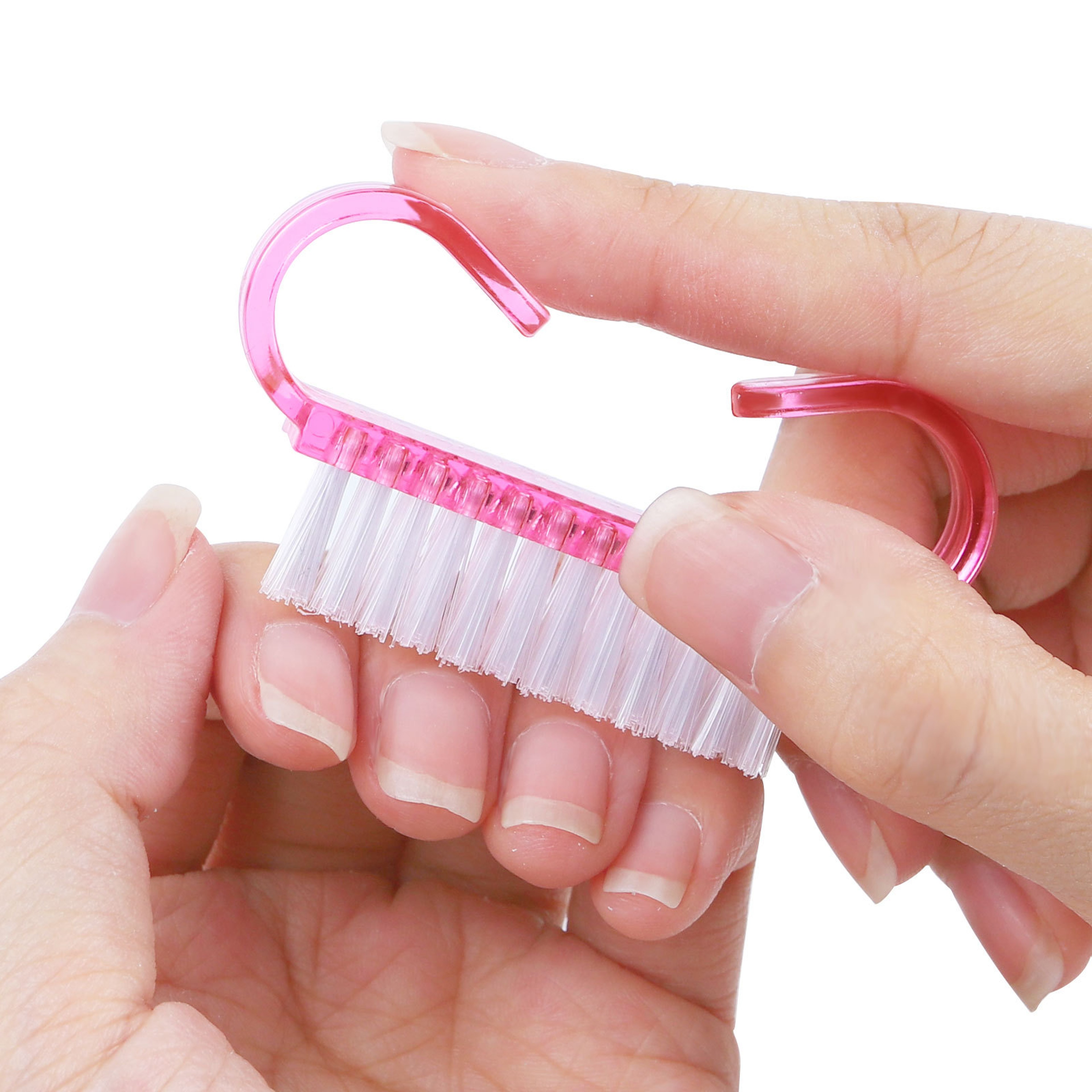 Pink Acrylic Nail Brushes 1520Pcs Nail Art Manicure Pedicure Soft Cleaning Tools Set 2