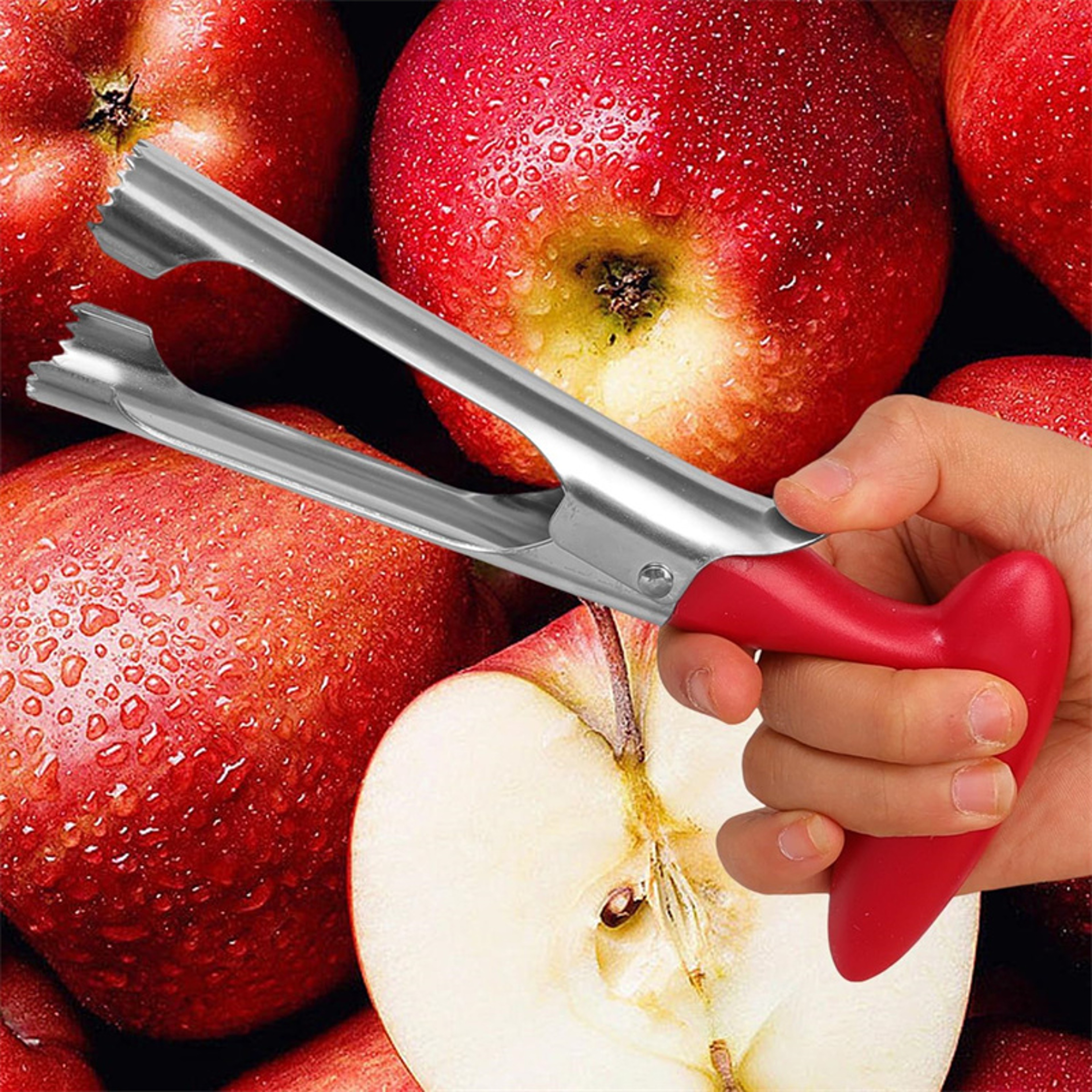 Apple Corer, Multi Function Stainless Steel Fruit Core Remover Tool for Kitchen, Vegetable Tools – view 6