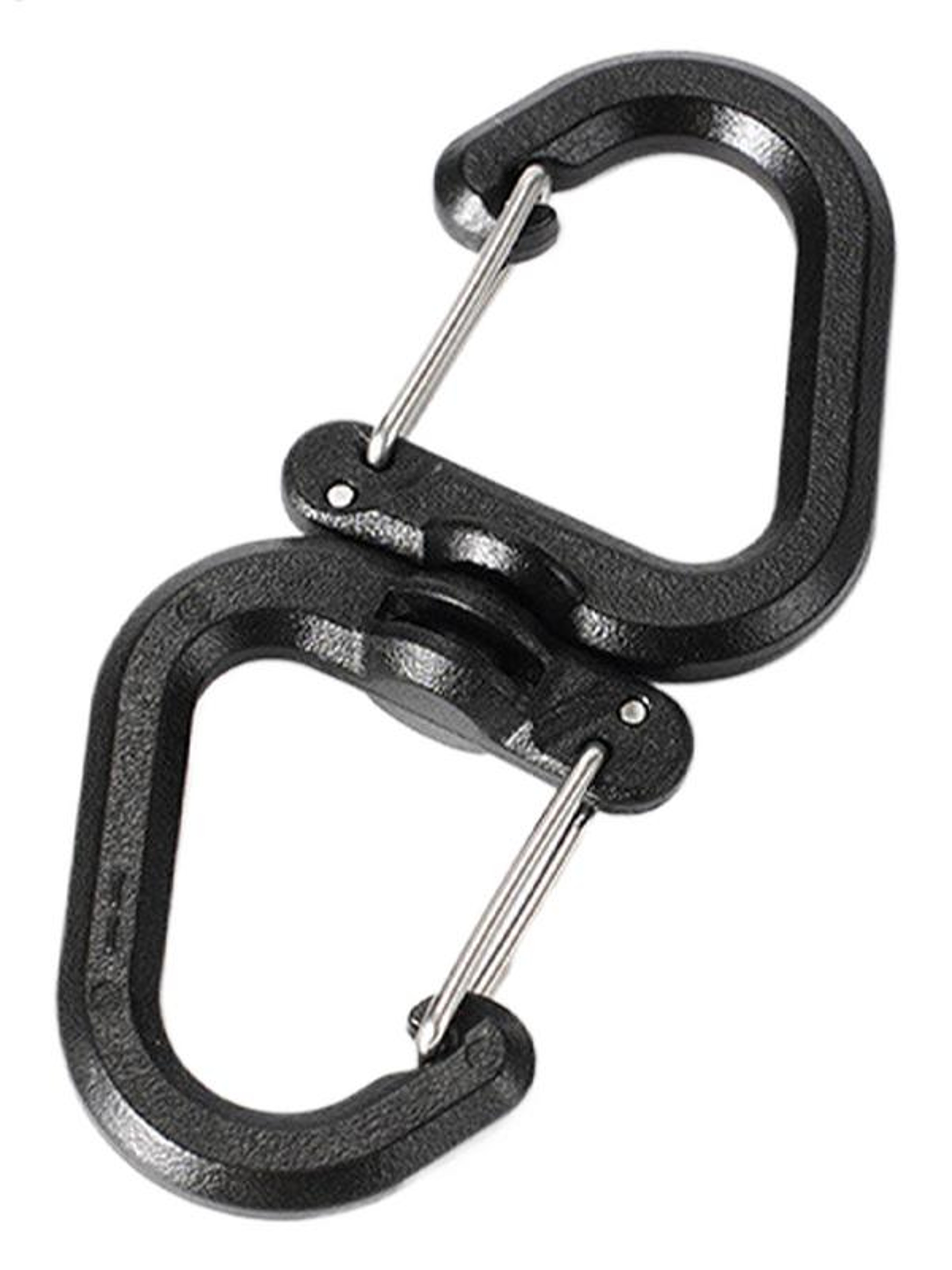 Portable S Chain Hook, Backpacks Carabiner with Degree Swivels, Camping Double Hook, Backpacks Buckles – view 3