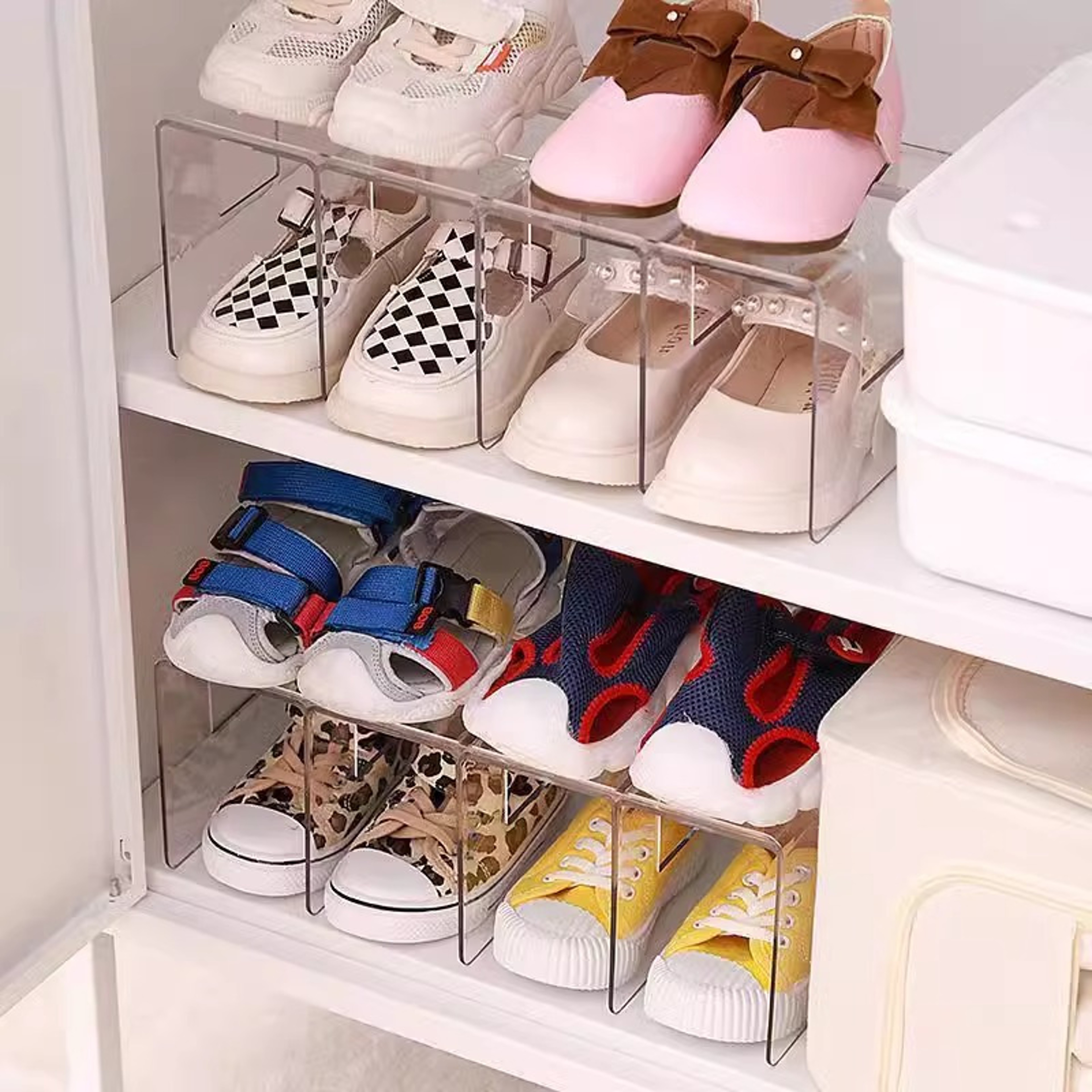 Transparent Acrylic Compartments Shoe Rack, , No Need for Electricity, Ideal for Any Room Type – view 3