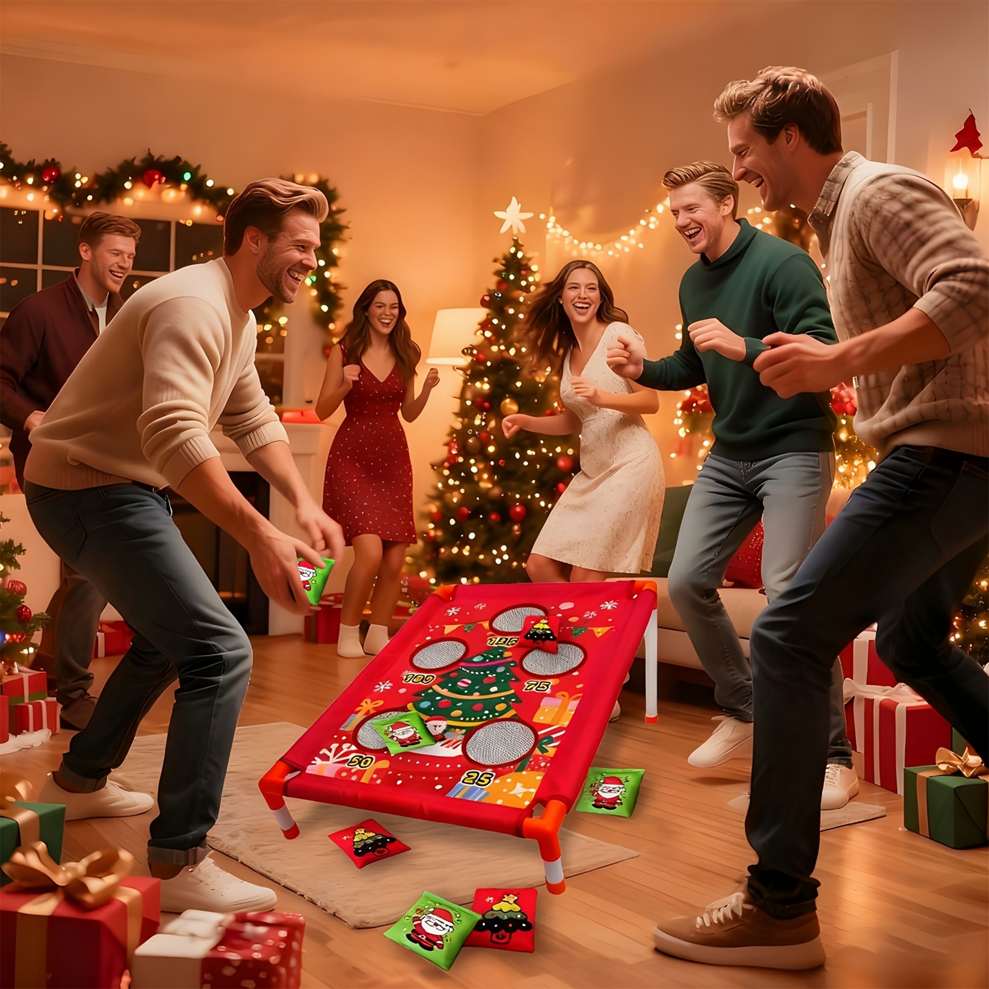 Carnival Games Christmas Bean Bags Toss, Backyard Sports Game, Outdoor Toys for Kids, Xmas Gift Idea – view 4