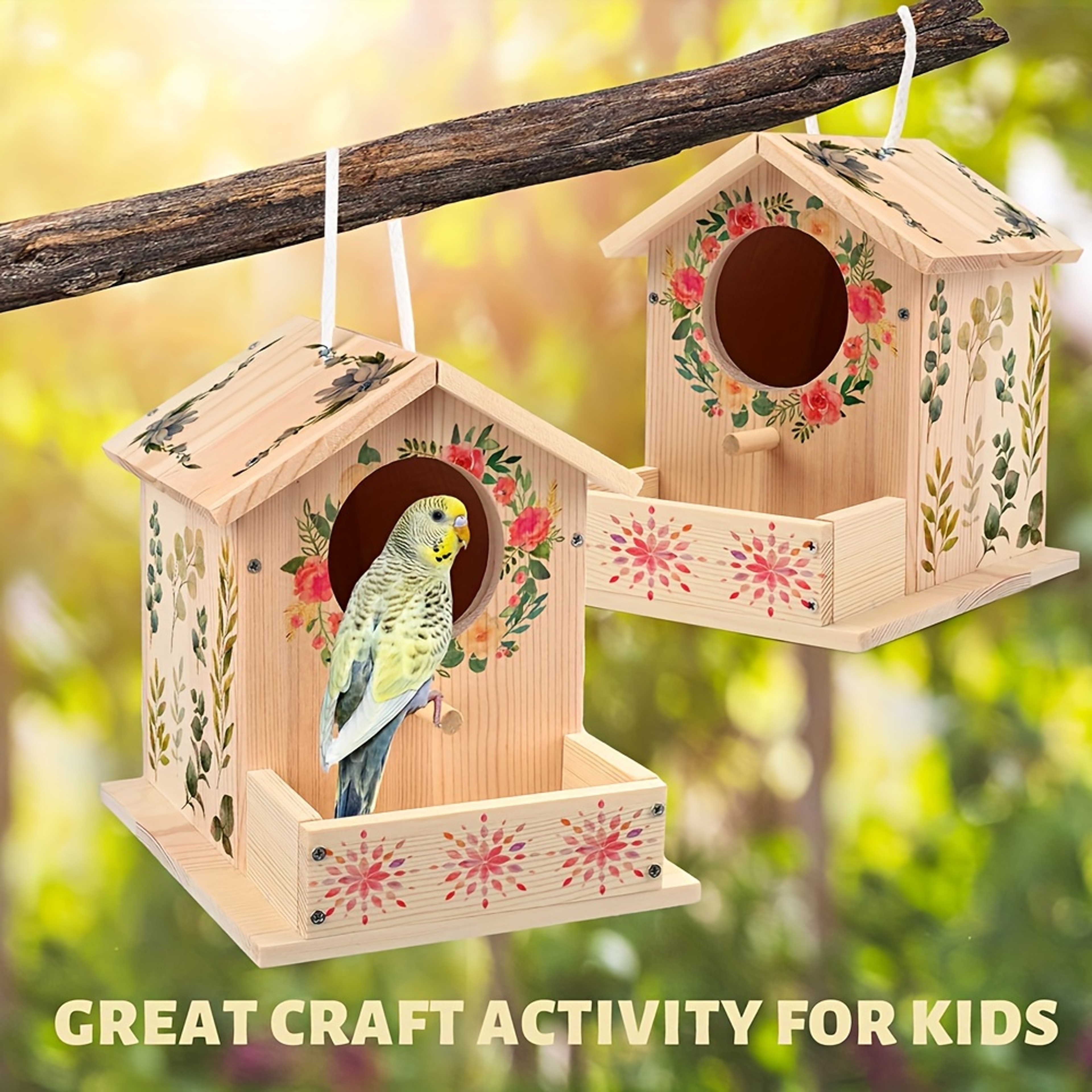 DIY Wooden Bird House Kits For Kids  Adults Creative Arts And Crafts Set With Unfinished Wood Birdh 4