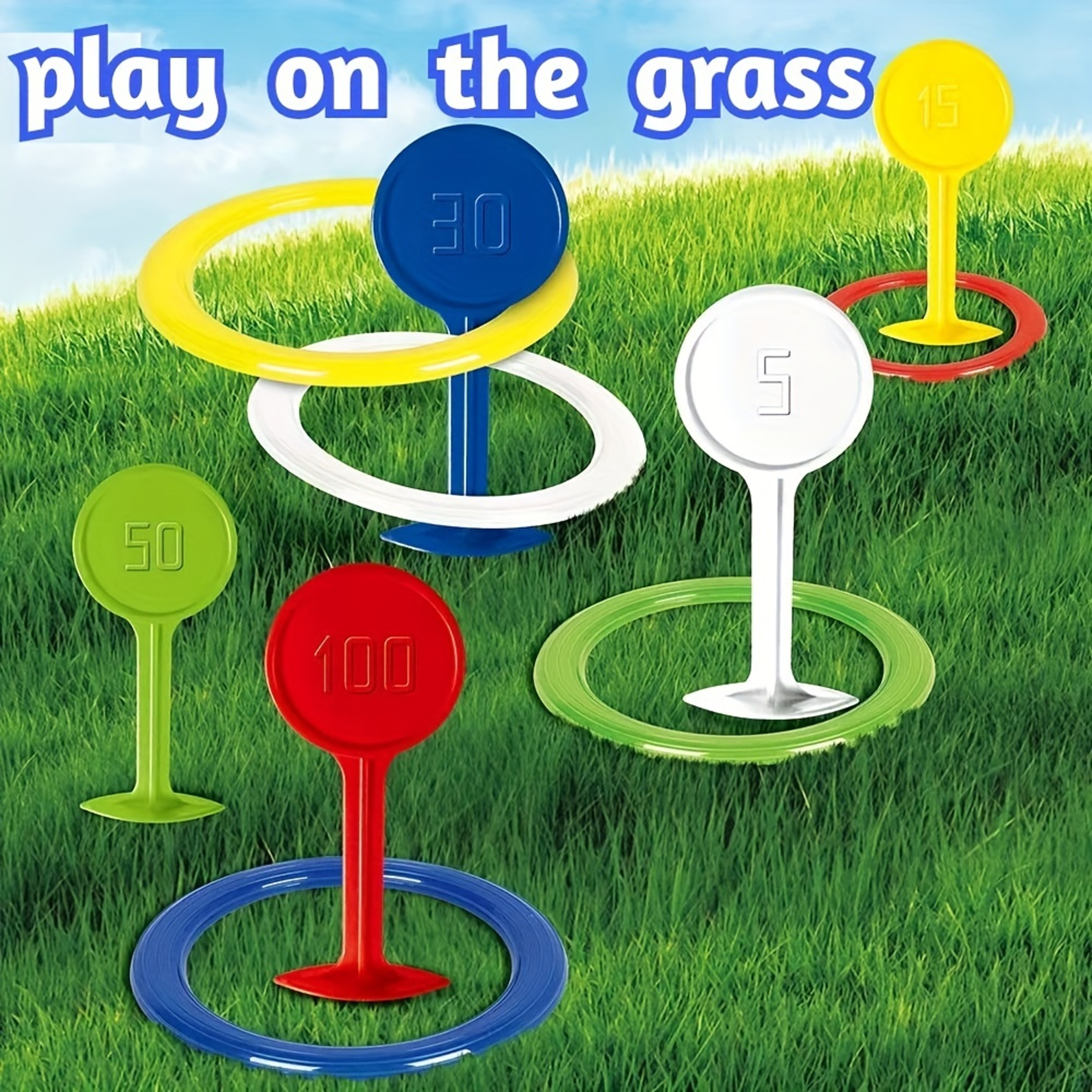 Toss Ring Toys For Lawn And Beach Outdoor Plastic Ring Toss Game For Kids Carnival Party Favors 5