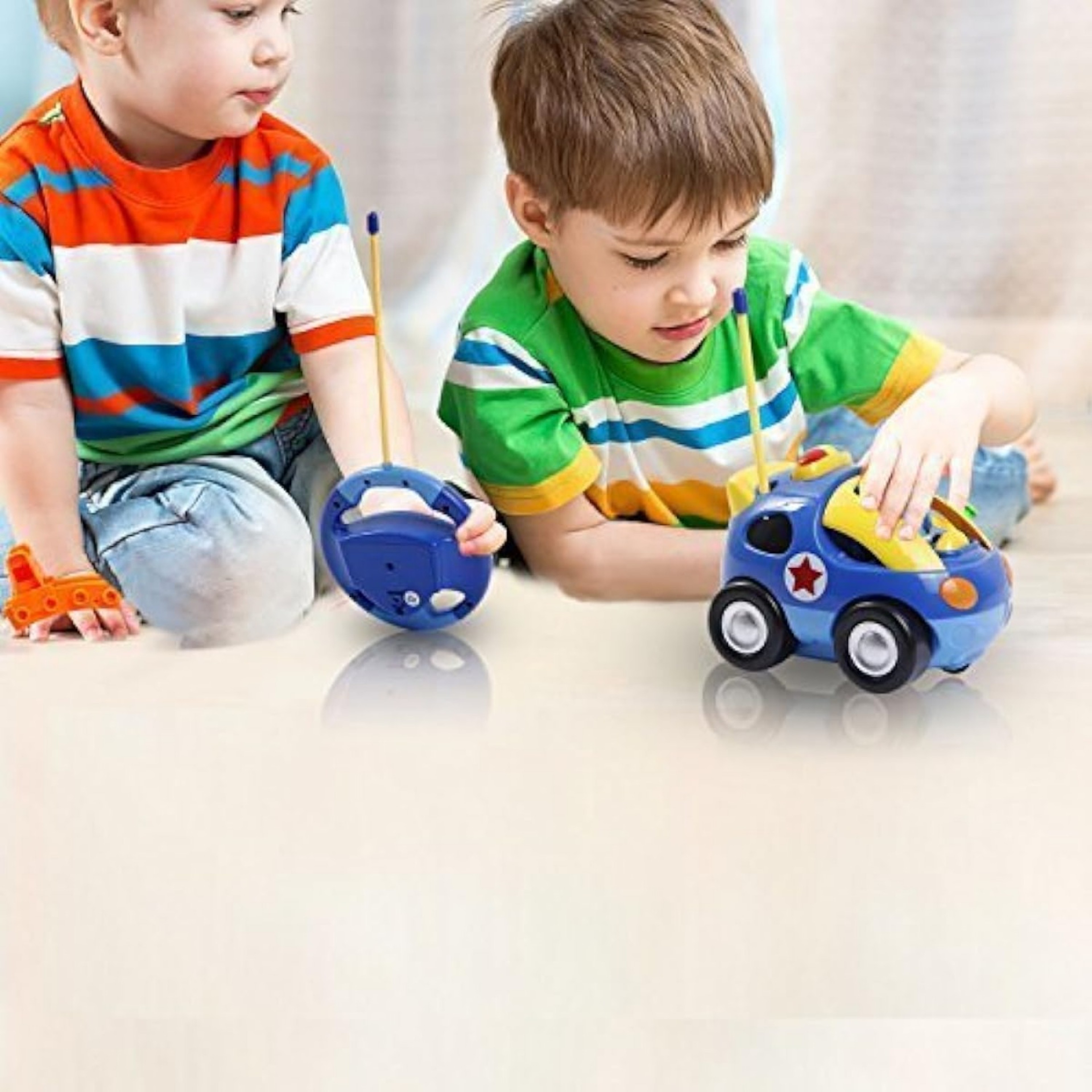 Toddler RC Car Toys, Remote Control Cars for Boys Girls, Race Car Police Car Gift for Kids Baby – view 6