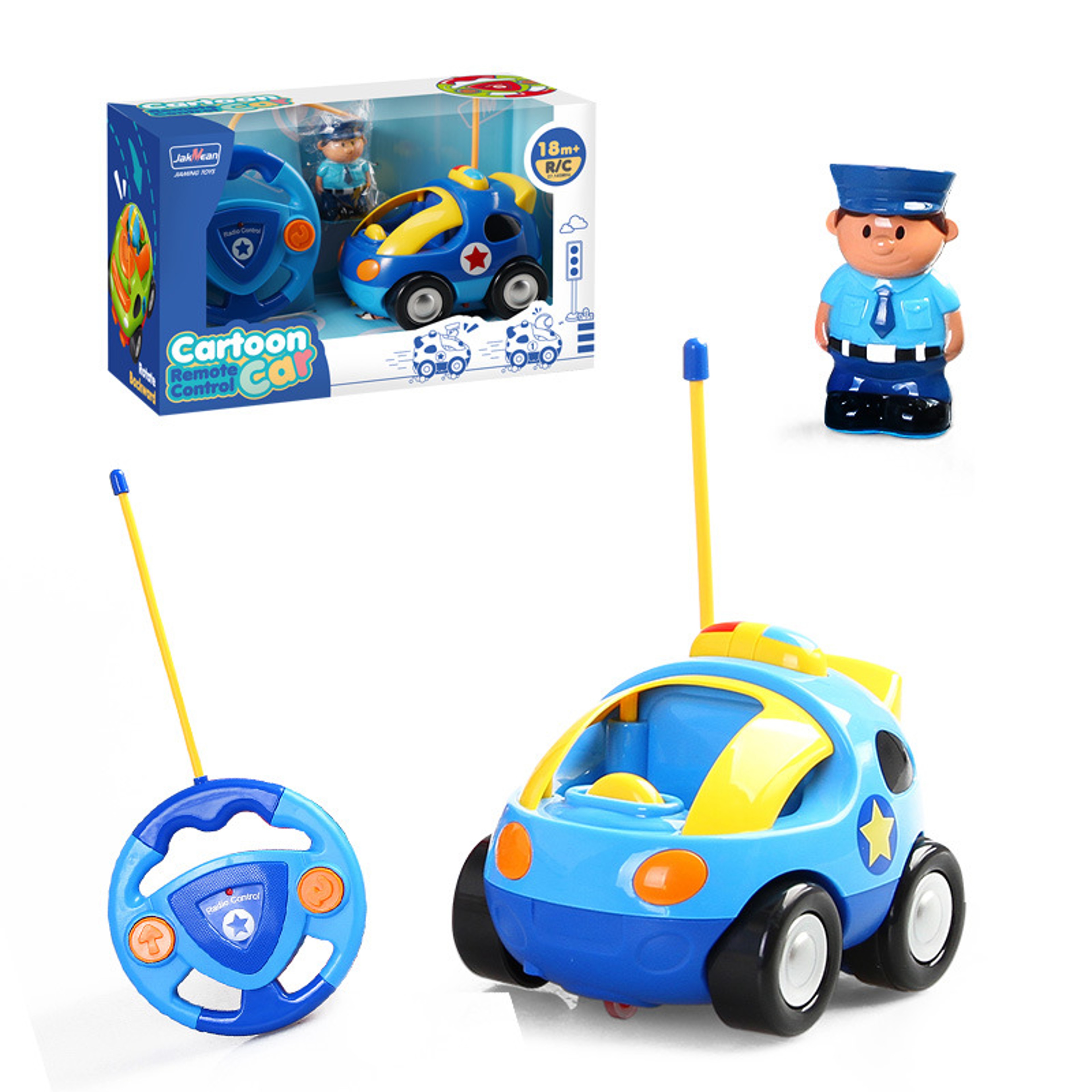 Toddler RC Car Toys, Remote Control Cars for Boys Girls, Race Car Police Car Gift for Kids Baby – view 7