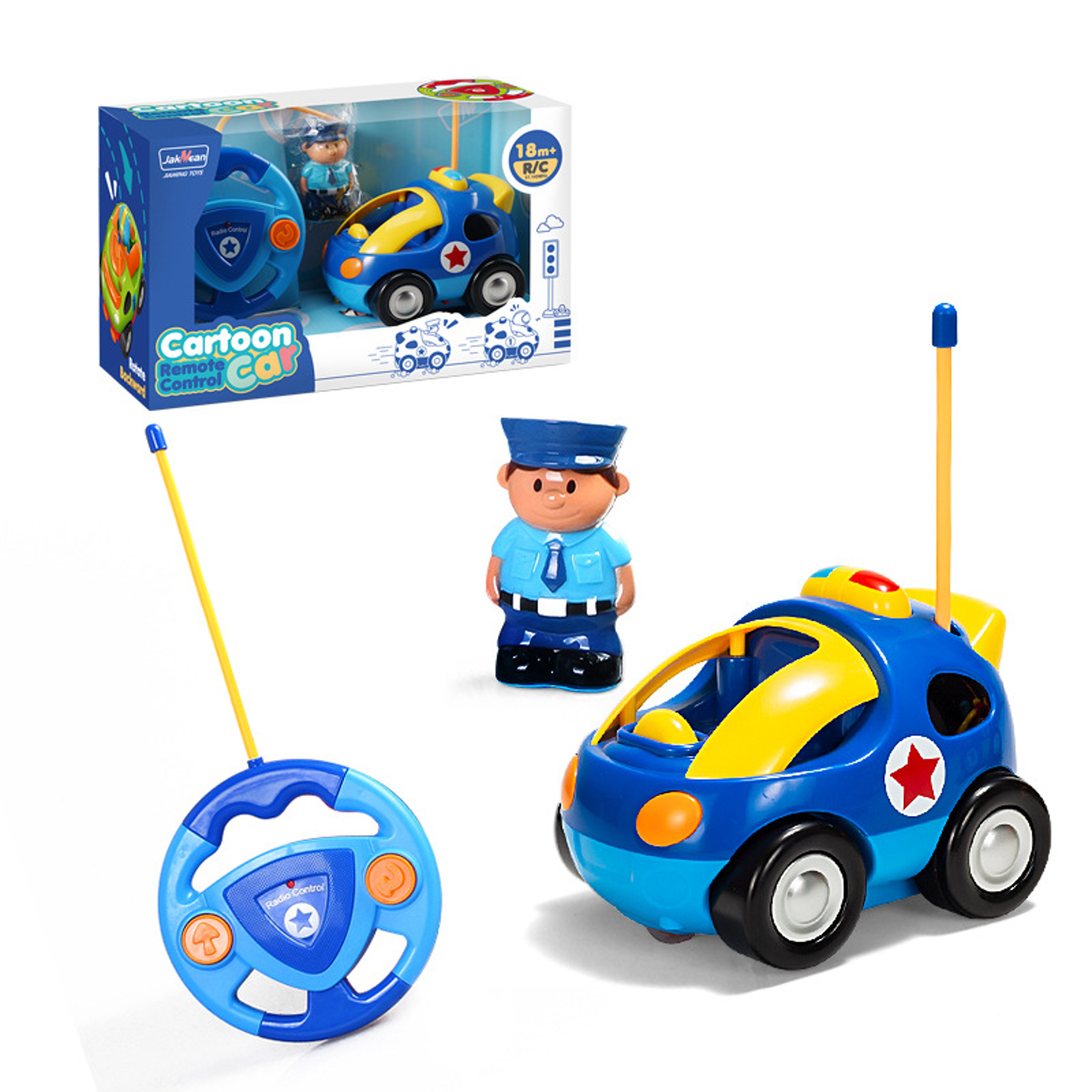 Toddler RC Car Toys, Remote Control Cars for Boys Girls, Race Car Police Car Gift for Kids Baby – view 10