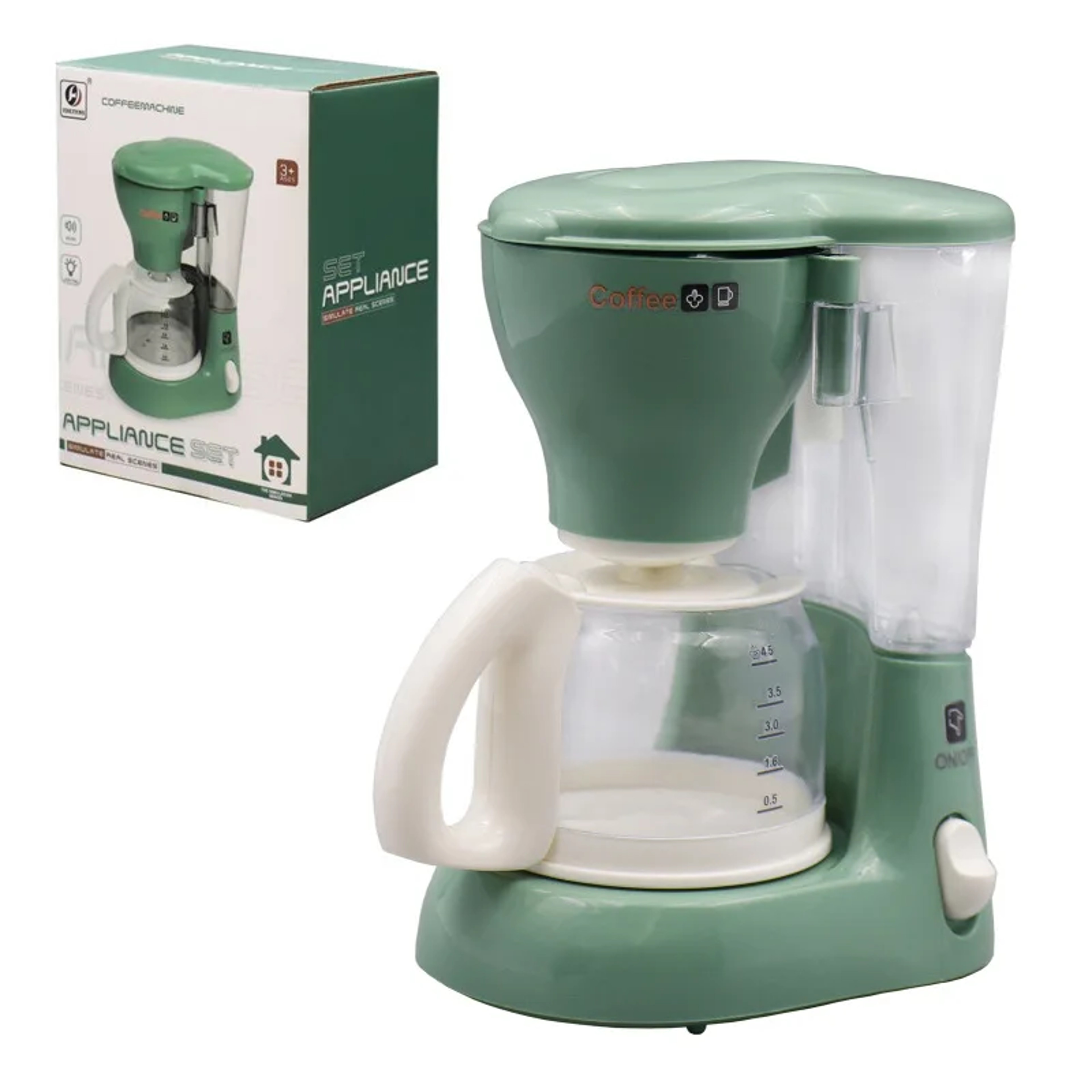 Interactive Kids Kitchen Playset with Sound & Light Coffee Maker, Toaster, Blender – view 9