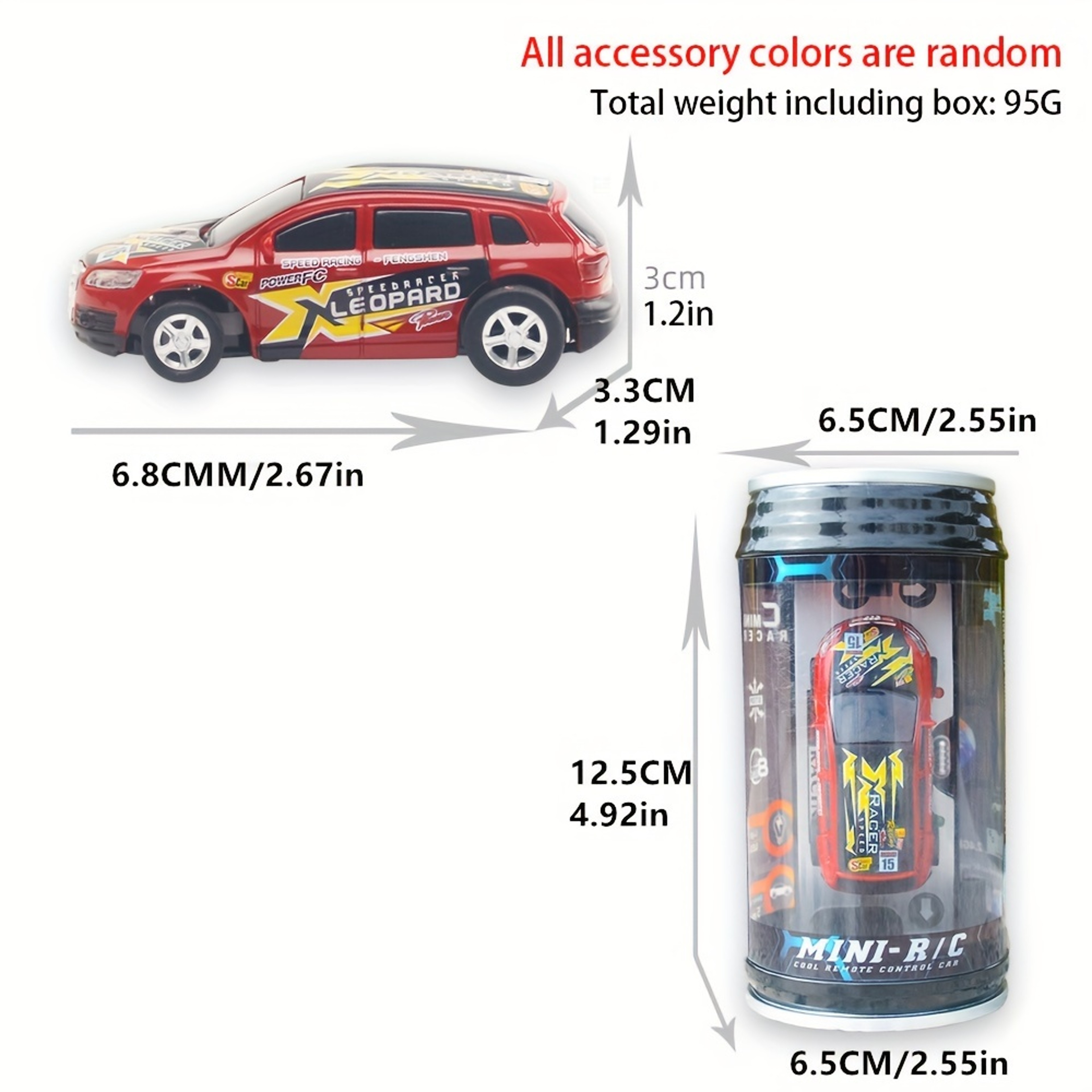 Coke Can Speed Mini Electric RC Car, Micro Racing Car with LED Lights, Remote Control Car Toys for Boys and Girls – view 7