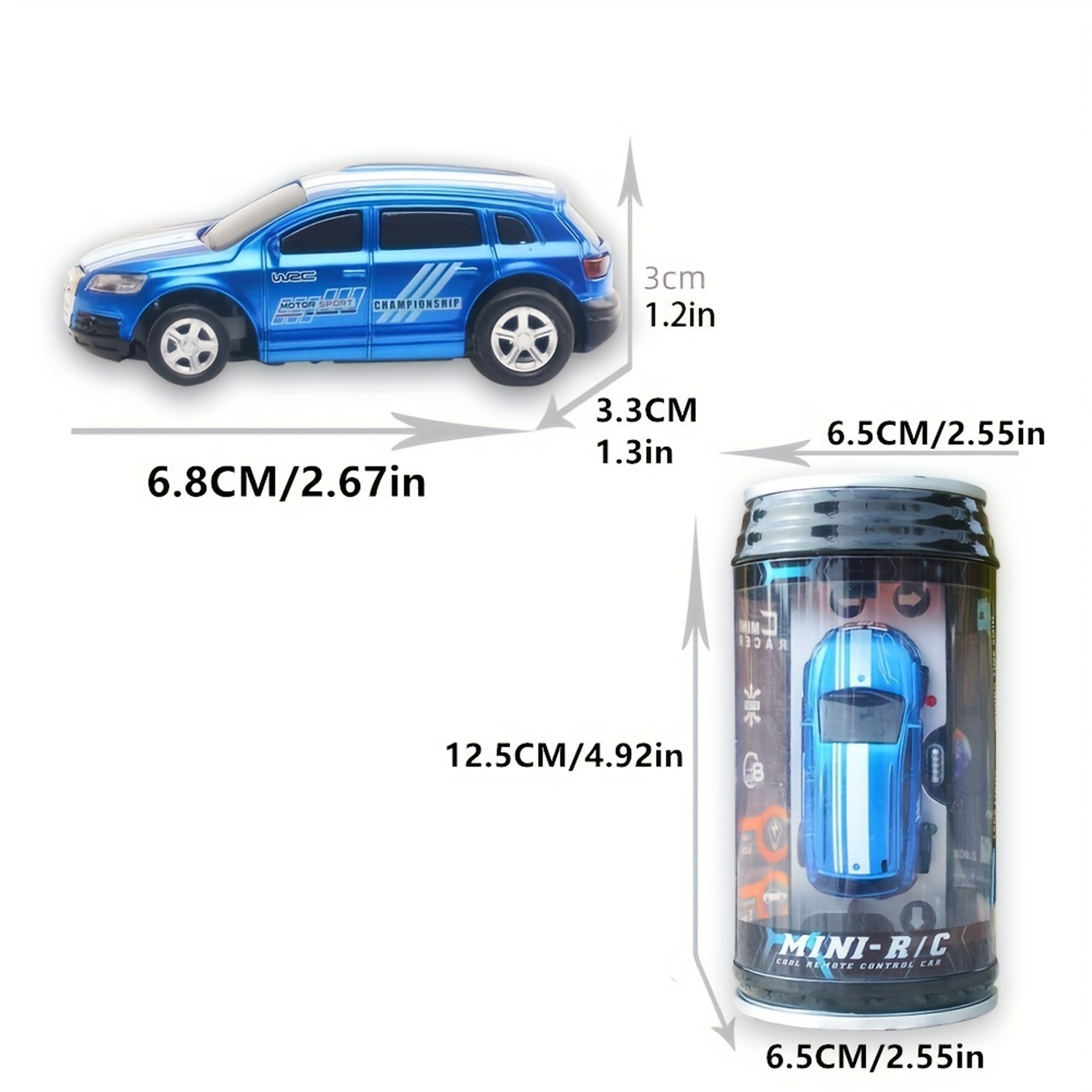 Coke Can Speed Mini Electric RC Car, Micro Racing Car with LED Lights, Remote Control Car Toys for Boys and Girls – view 9