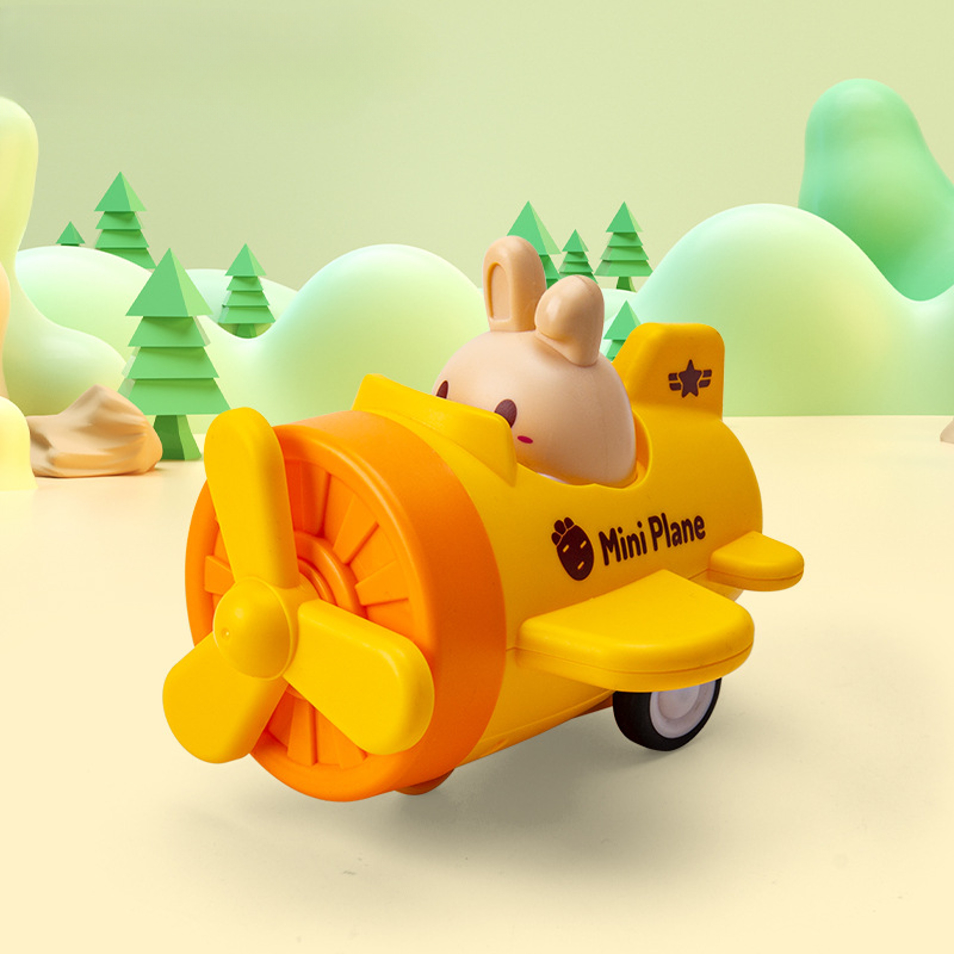 Toddler Press and Go Toy Cars, Wind-up Cars, Baby Animal Vehicles, Bunny Rabbit, Airplane for Easter for Kids – view 20