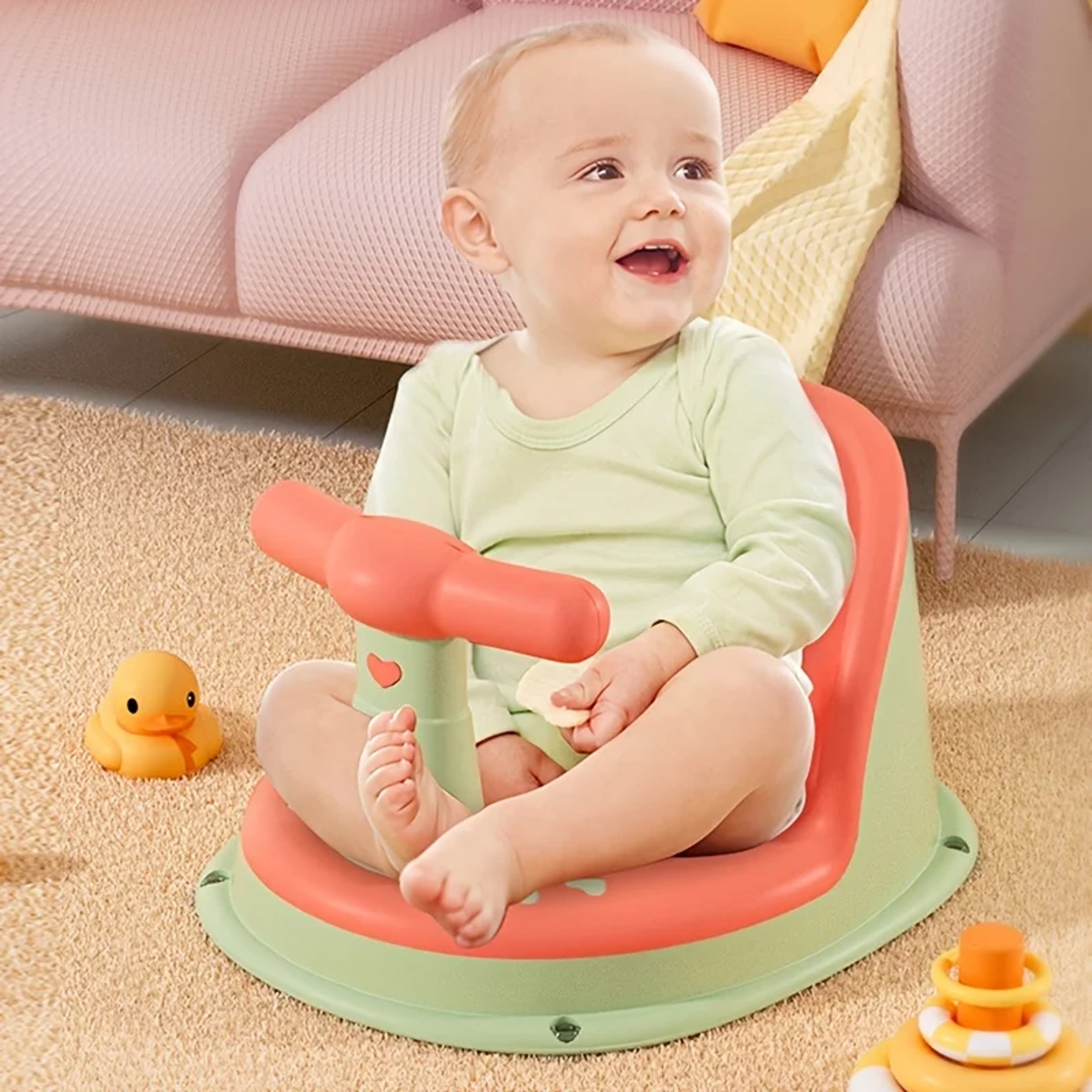 Infant Bath Tub Seat Newborn Shower Chair Sitting And Lying Bath Stool For Baby 0