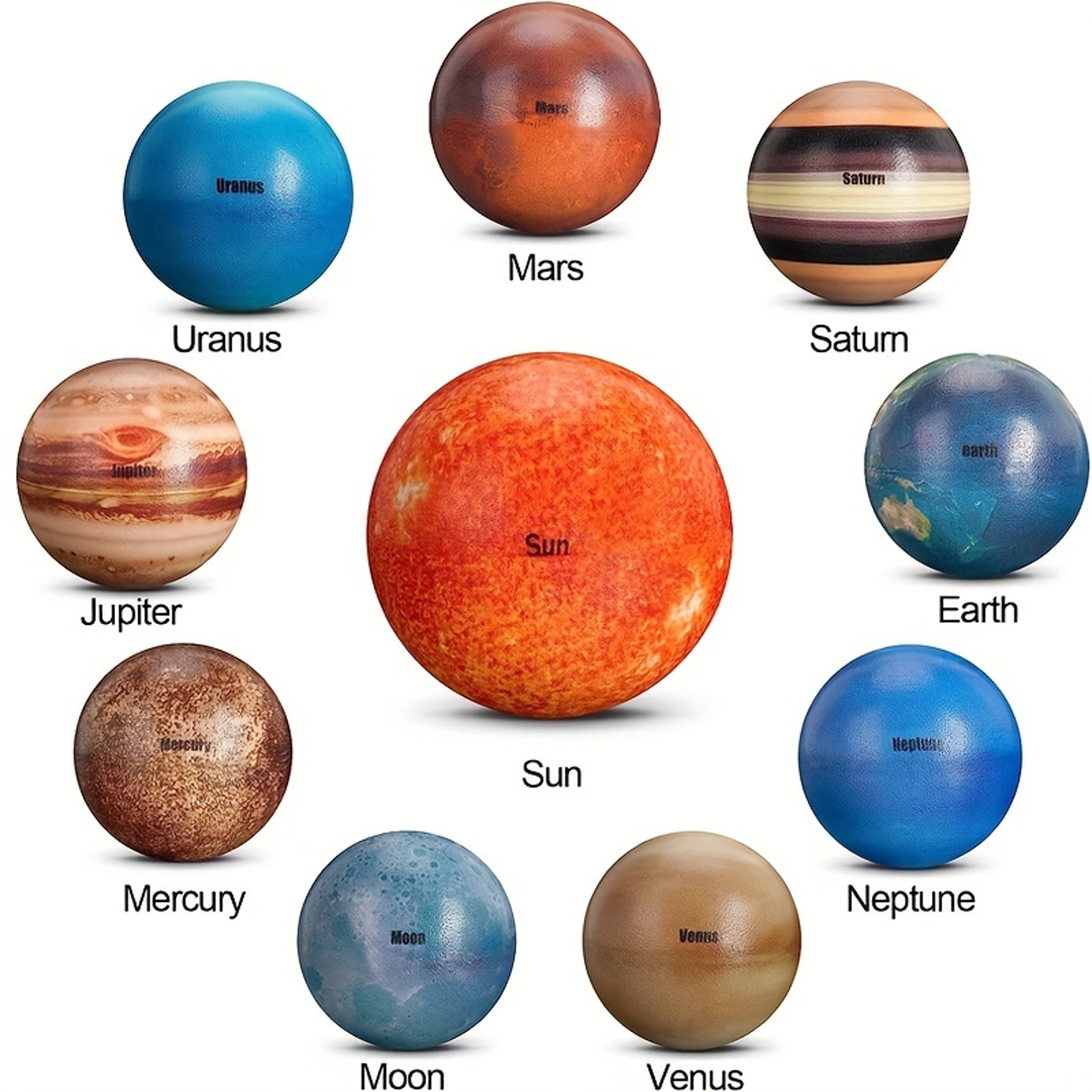 Planets Space Ball for Stress Relief, Solar System Stress Ball, Educational Toy for Kids and Adults – view 6