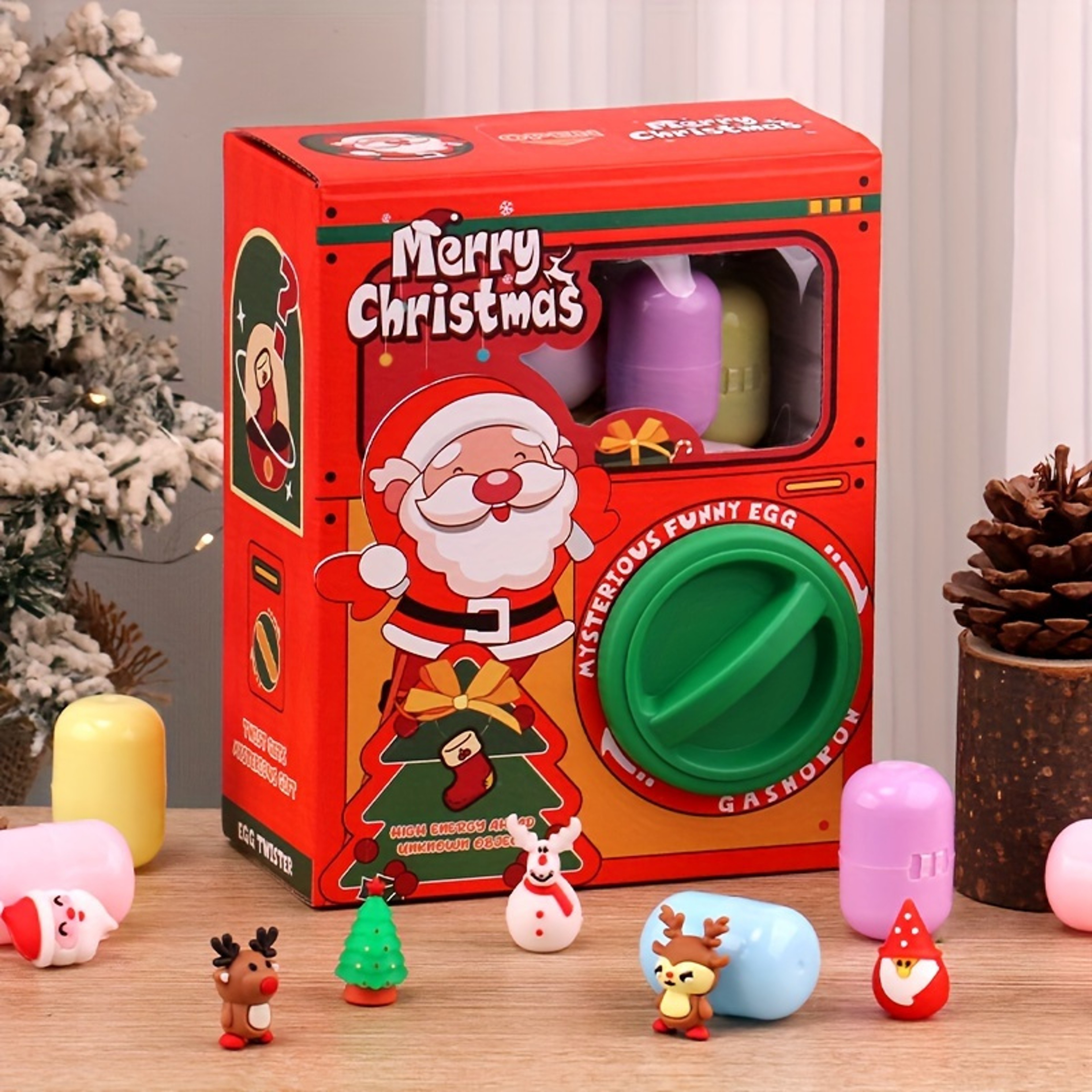 Christmas Twist Egg Maker with Santa, Elk & Snowman Dolls – Fun Surprise Twist Egg Maker for Kids, Perfect Christmas – view 3