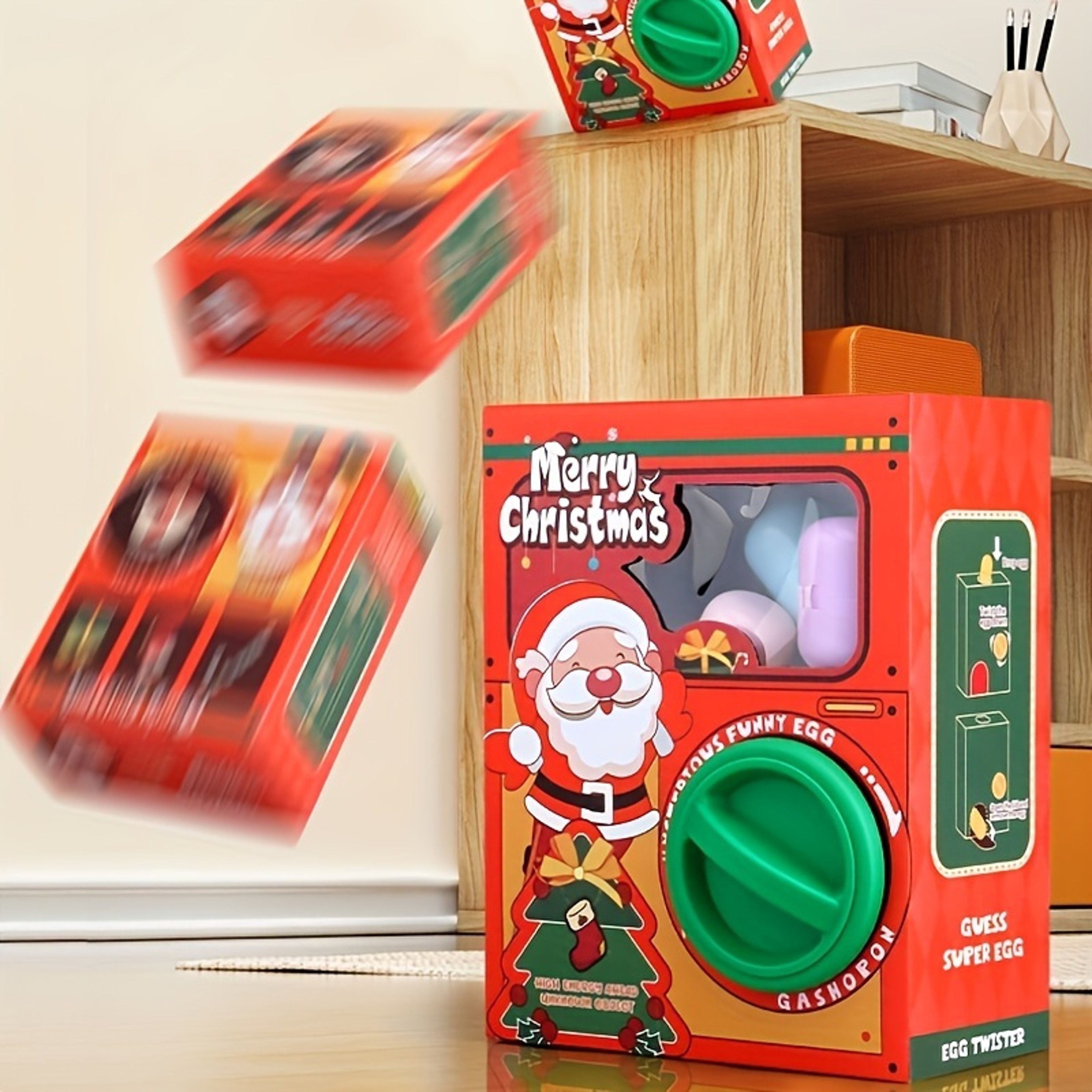Christmas Twist Egg Maker with Santa, Elk & Snowman Dolls – Fun Surprise Twist Egg Maker for Kids, Perfect Christmas – view 4
