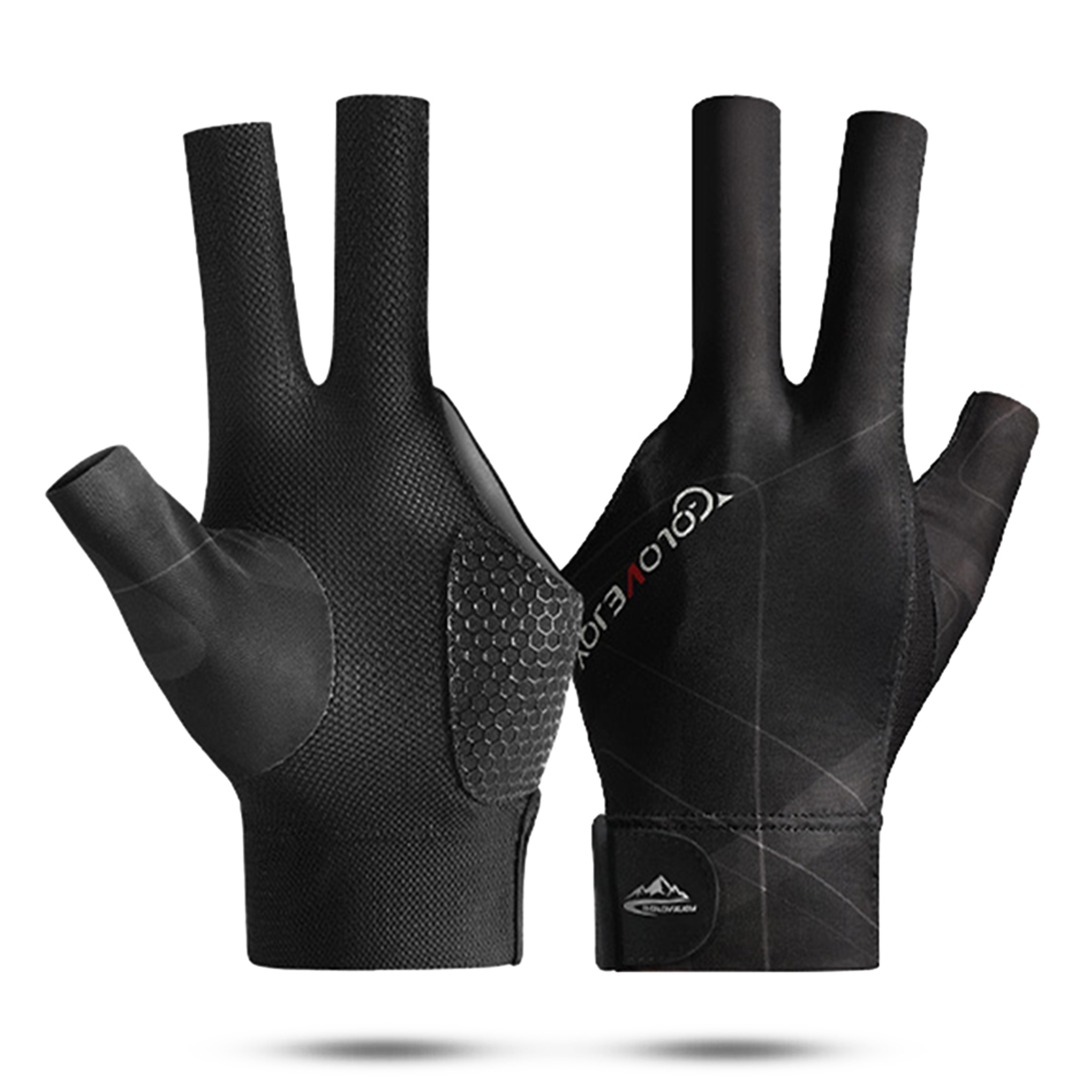 Open Finger Billiard Gloves – Breathable Polyester Snooker Pool Glove for Amateur Training – Adjustable, Smooth, Soft – view 7