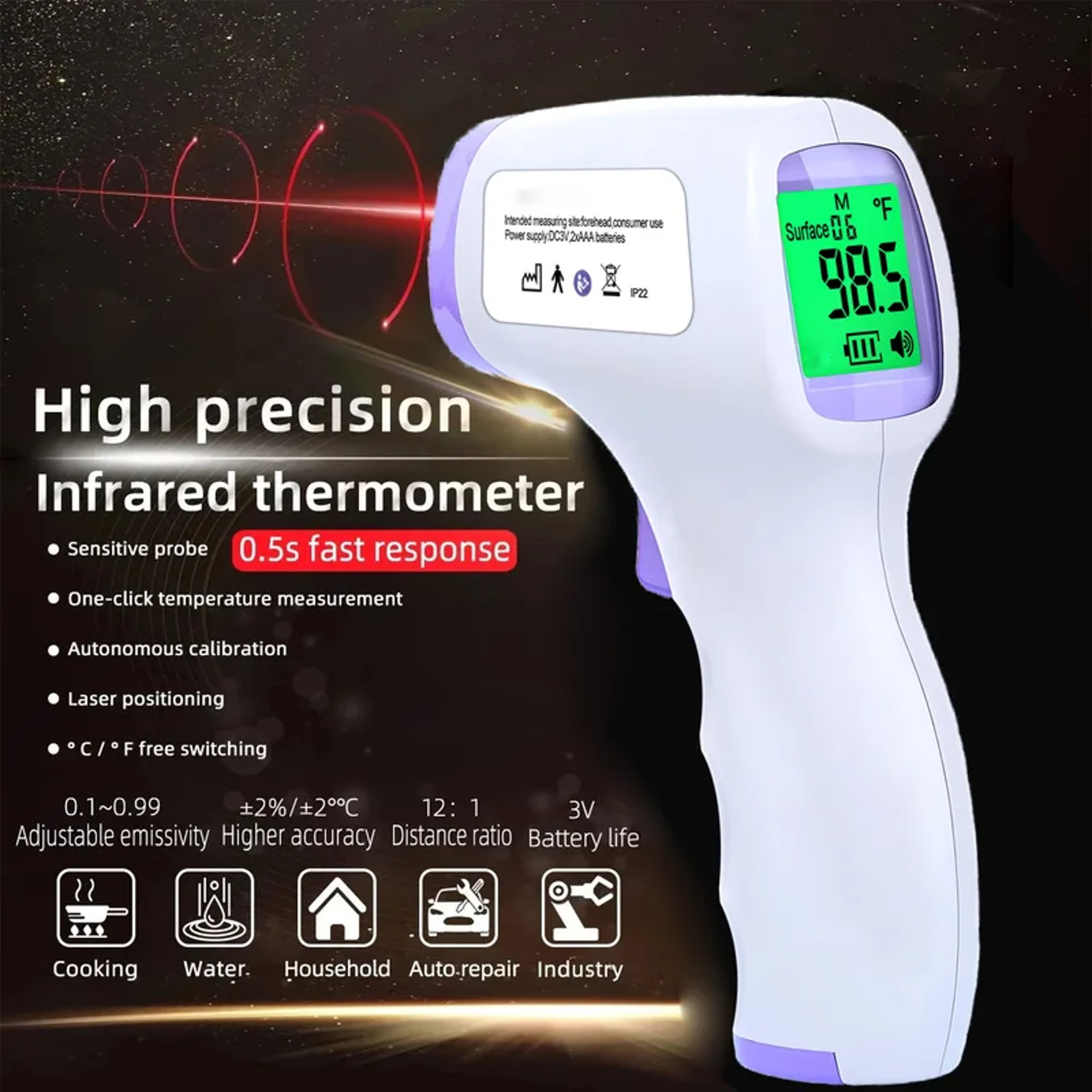 NonMedical Thermometer  Digital Acrylic Thermometer For Everyday Use 5