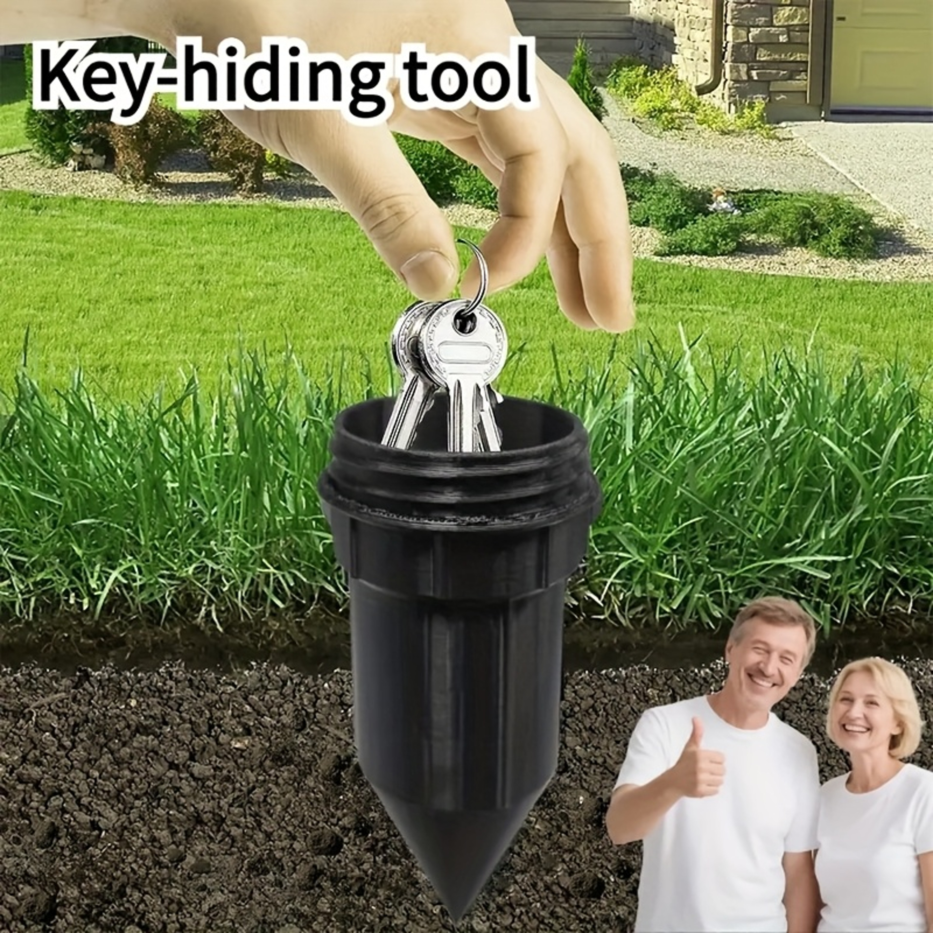 Realistic Underground Watering Can Key Safe – Durable Outdoor Garden Key Hider – view 6