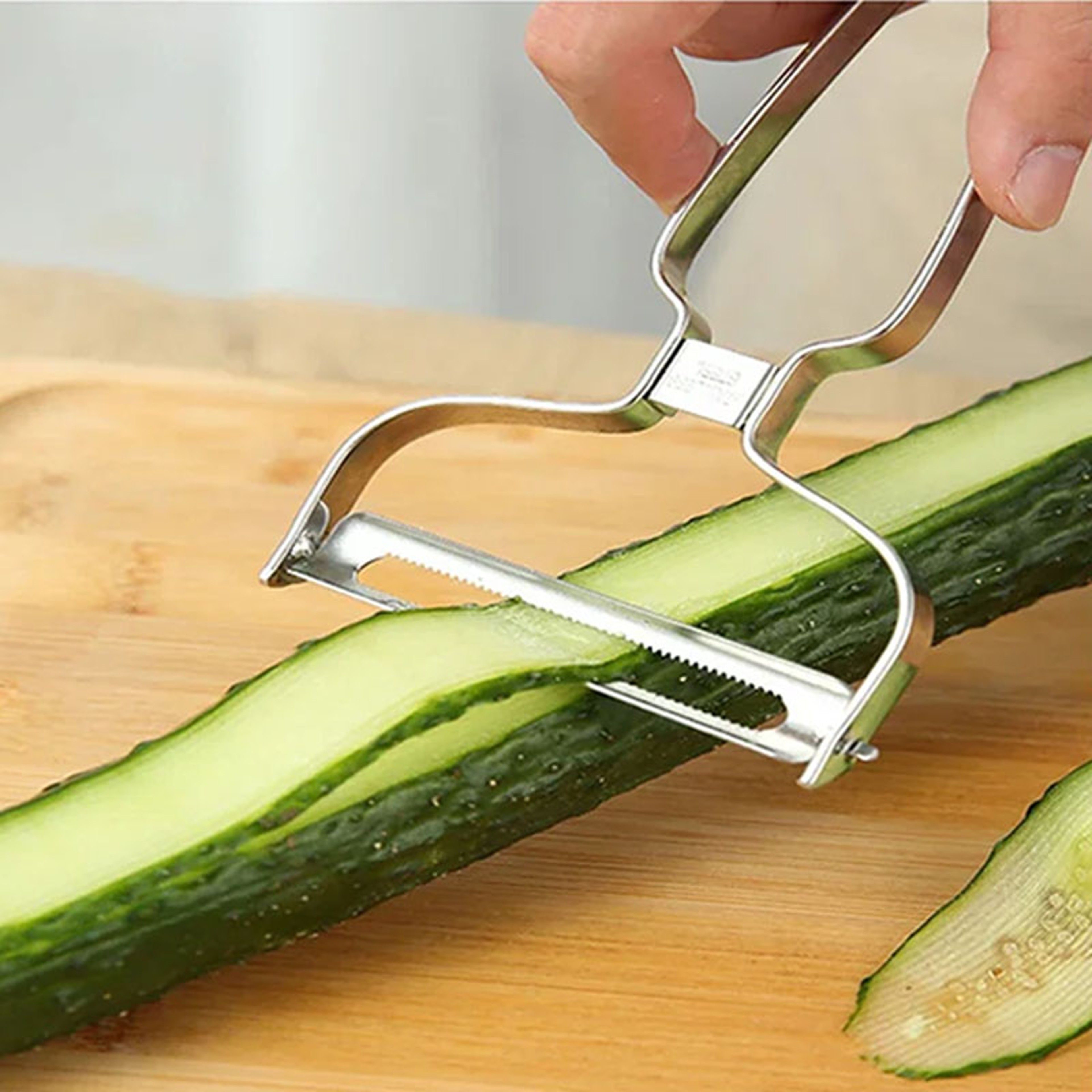 Stainless Steel Vegetable & Fruit Peeler Potato, Cabbage, Grater, Salad Slicer for Kitchen – view 2