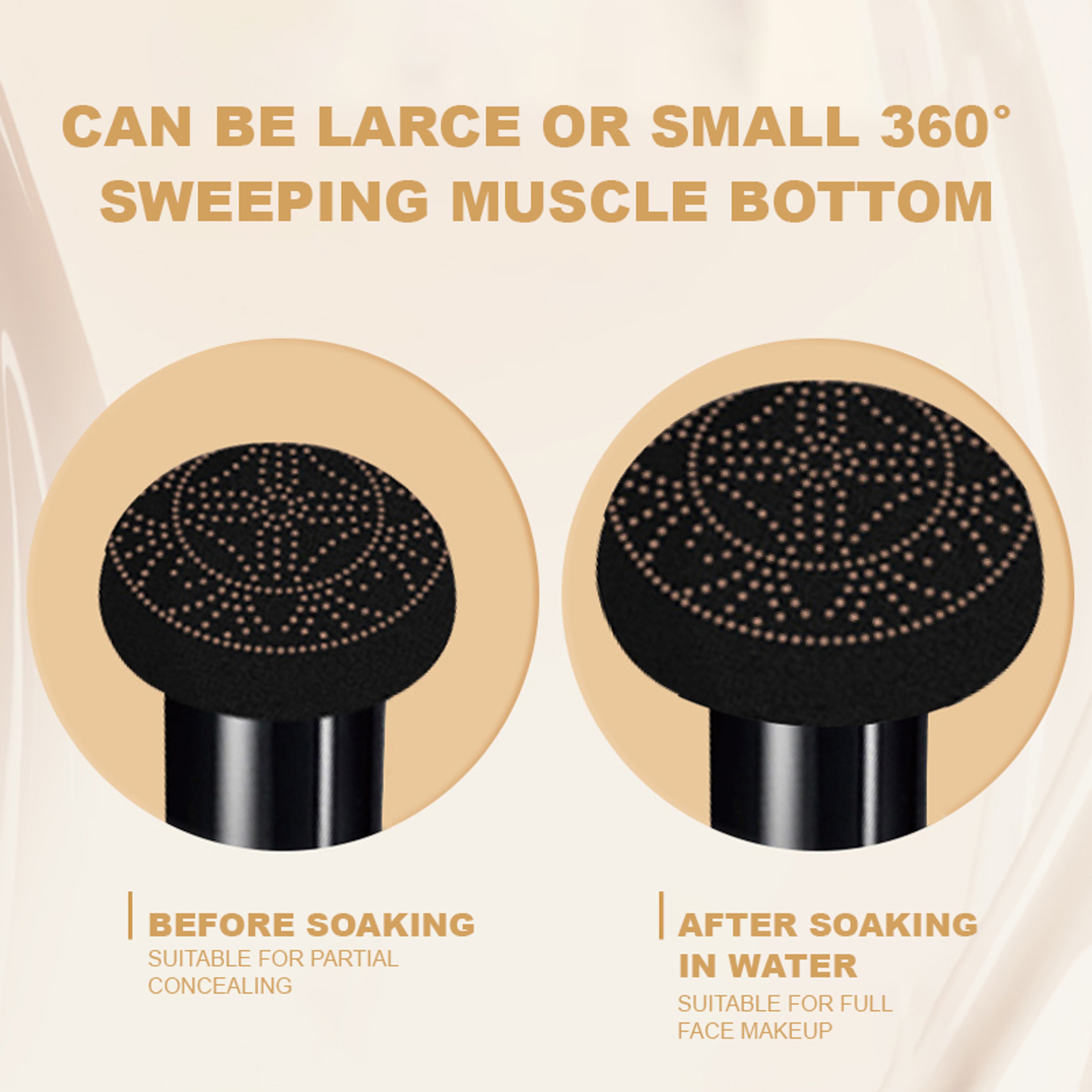 Ocheal BB Cream Air Cushion Foundation & Concealer with Mushroom Head Puff – view 3