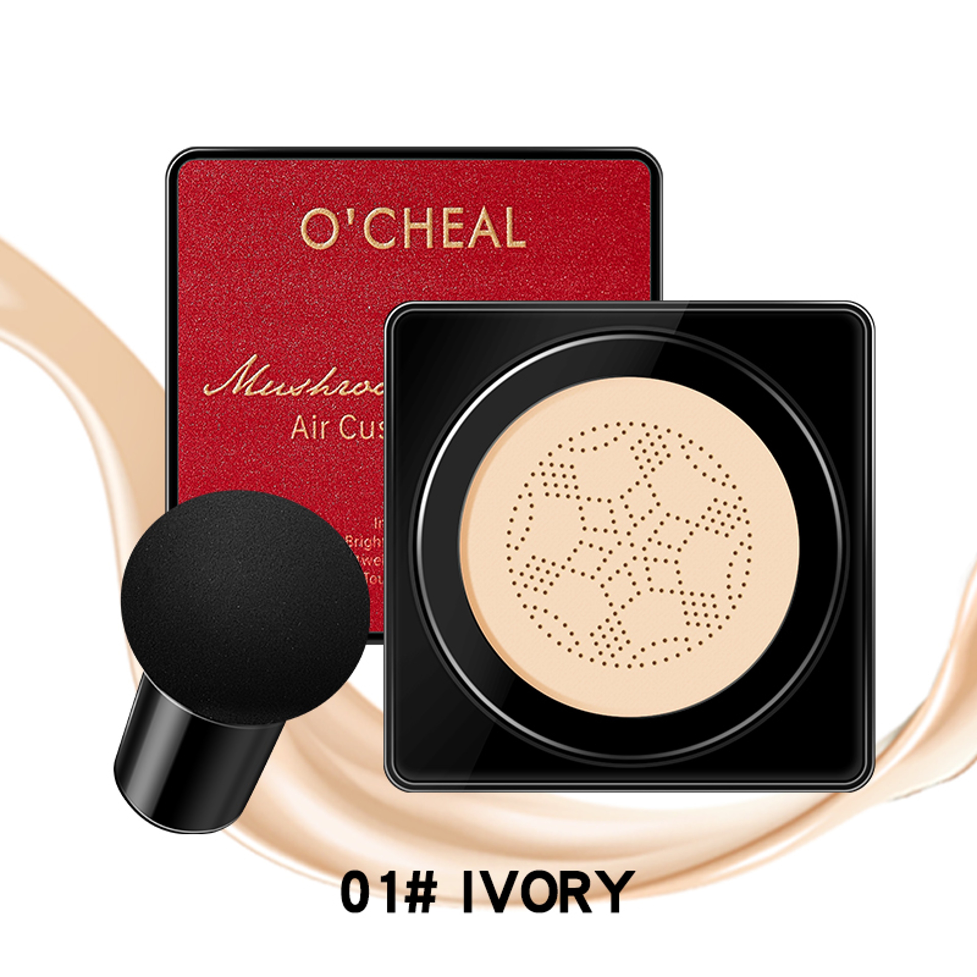 OCHEAL Mushroom Head BB Cream Foundation - Face Makeup Concealer & Cushion Compact – view 7