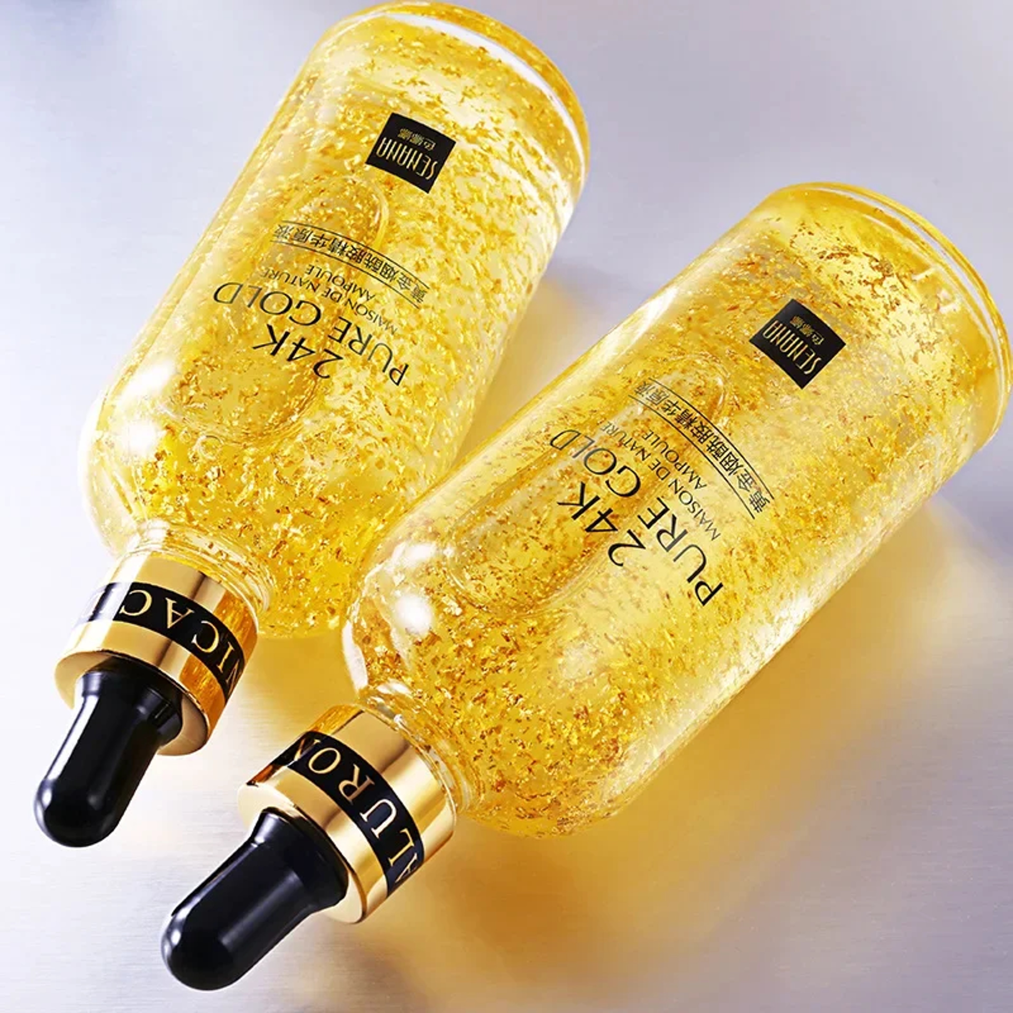 Gold Hyaluronic Acid Facial Serum – Moisturizing, Pore-Reducing & Skin Firming – view 4
