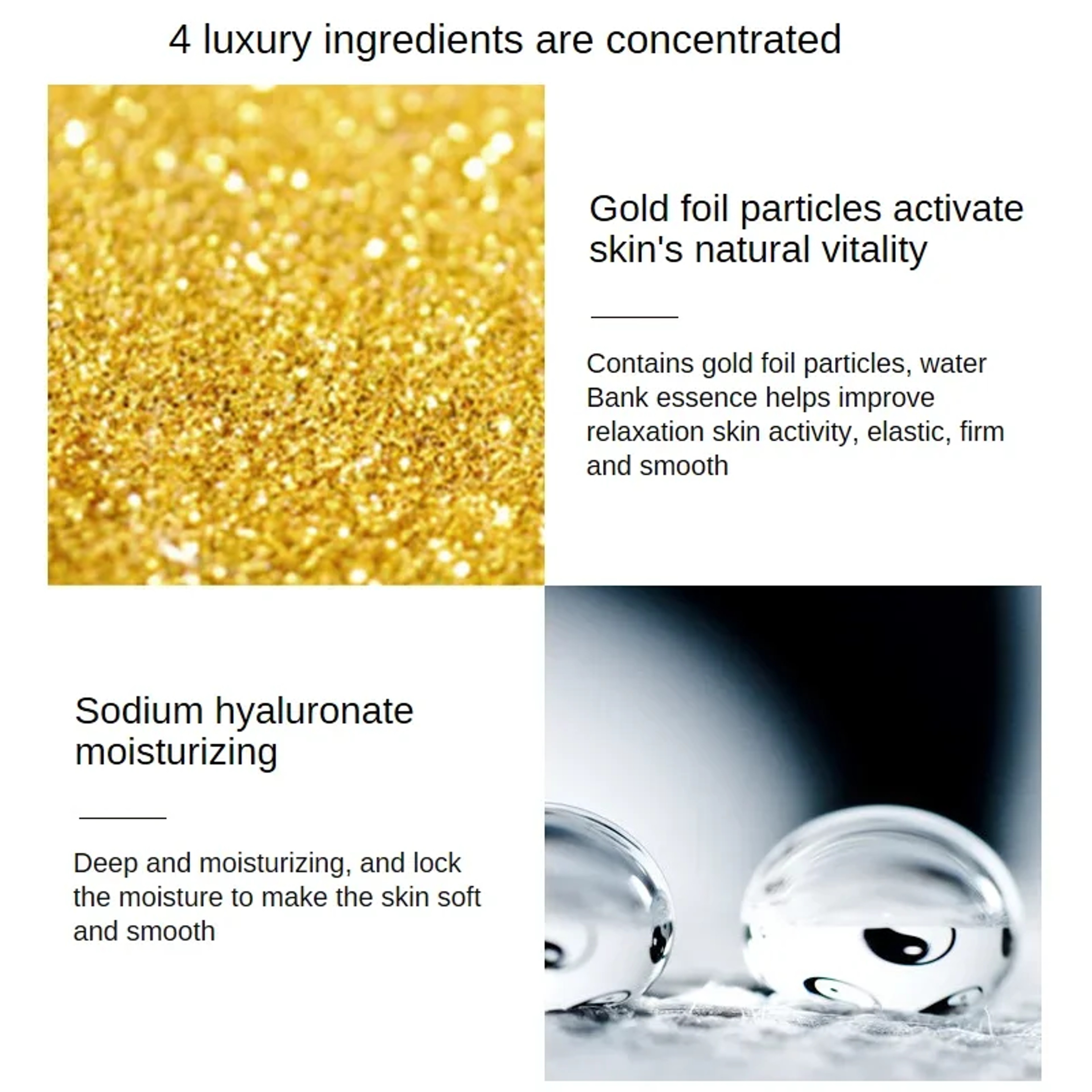 Gold Hyaluronic Acid Facial Serum – Moisturizing, Pore-Reducing & Skin Firming – view 5